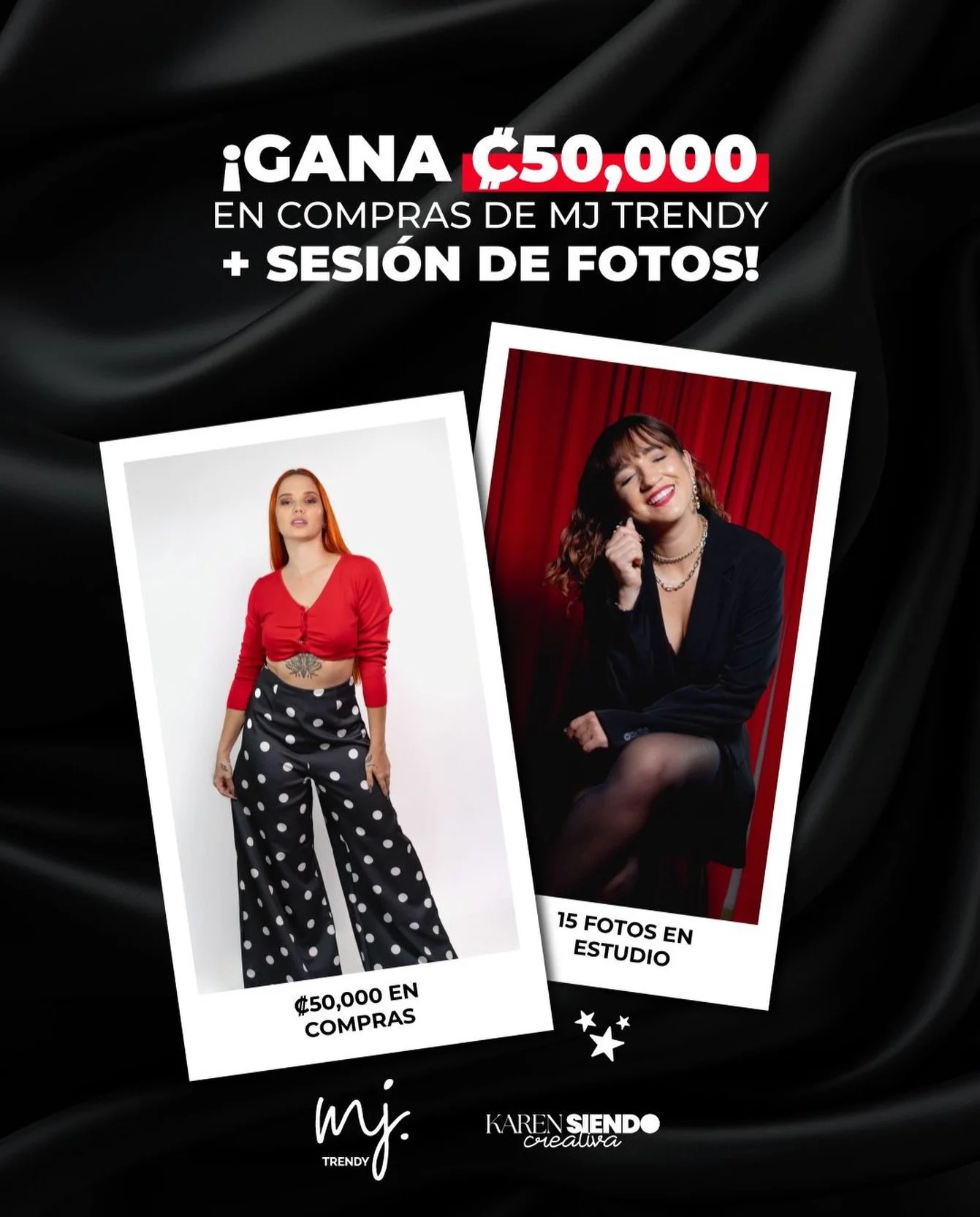 Te gustar&iacute;a ganarte una orden de compra por ₡50,000 para tu cl&oacute;set y fotos nuevas para tus redes? 👑

&iexcl;Vamos a elegir a una ganadora para que viva la experiencia completa! 🥳

🎁 EL PREMIO:

₡50,000 en &oacute;rdenes de compra par