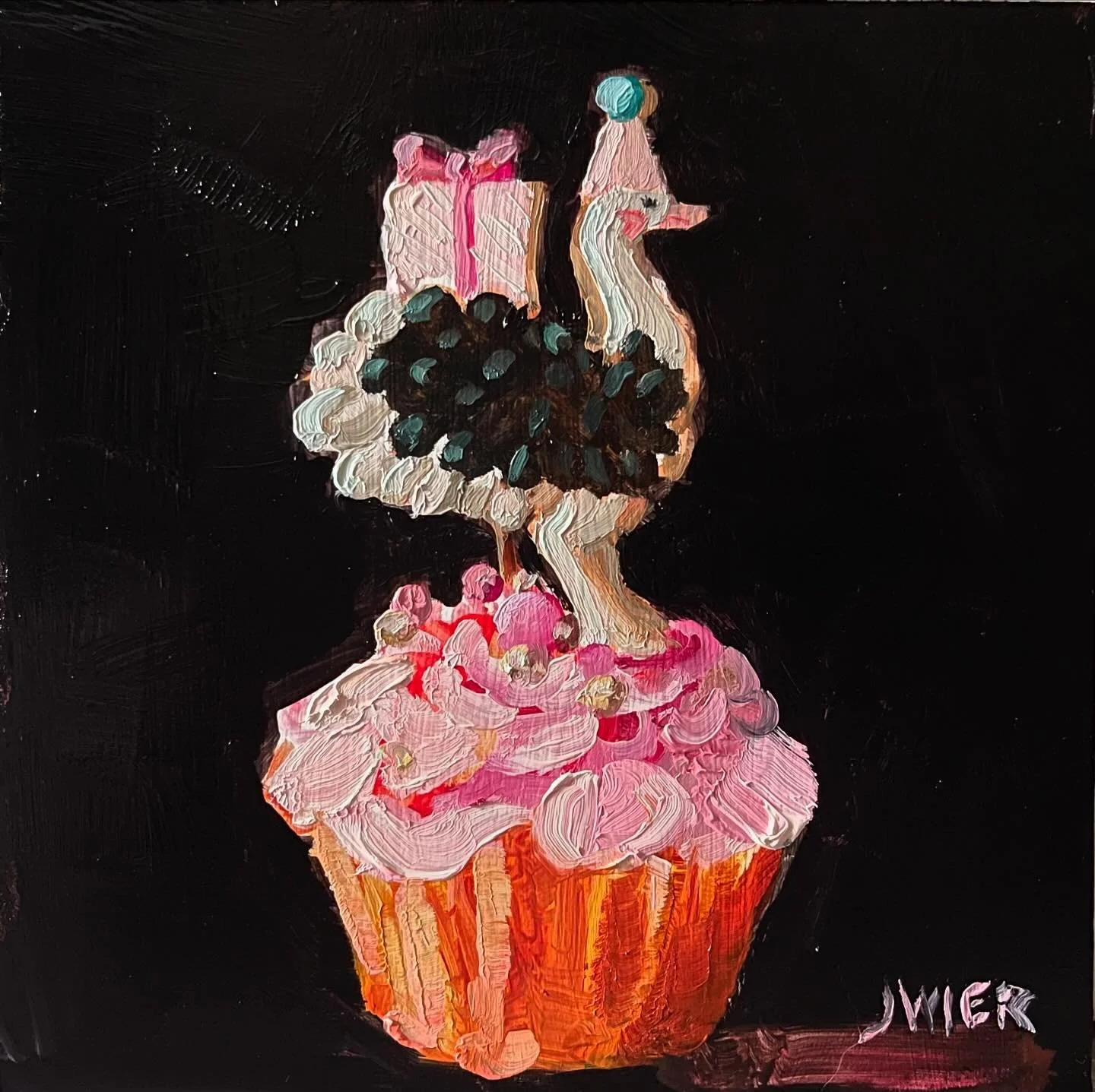 💕🧁💕 Save room for dessert!  I have quite a bit of sweetness coming your way in the next couple of weeks.

First off a &ldquo;wee&rdquo; sweet suite of cupcake paintings available @gallery222malvern beginning Saturday.  Available online at 7 AM EST