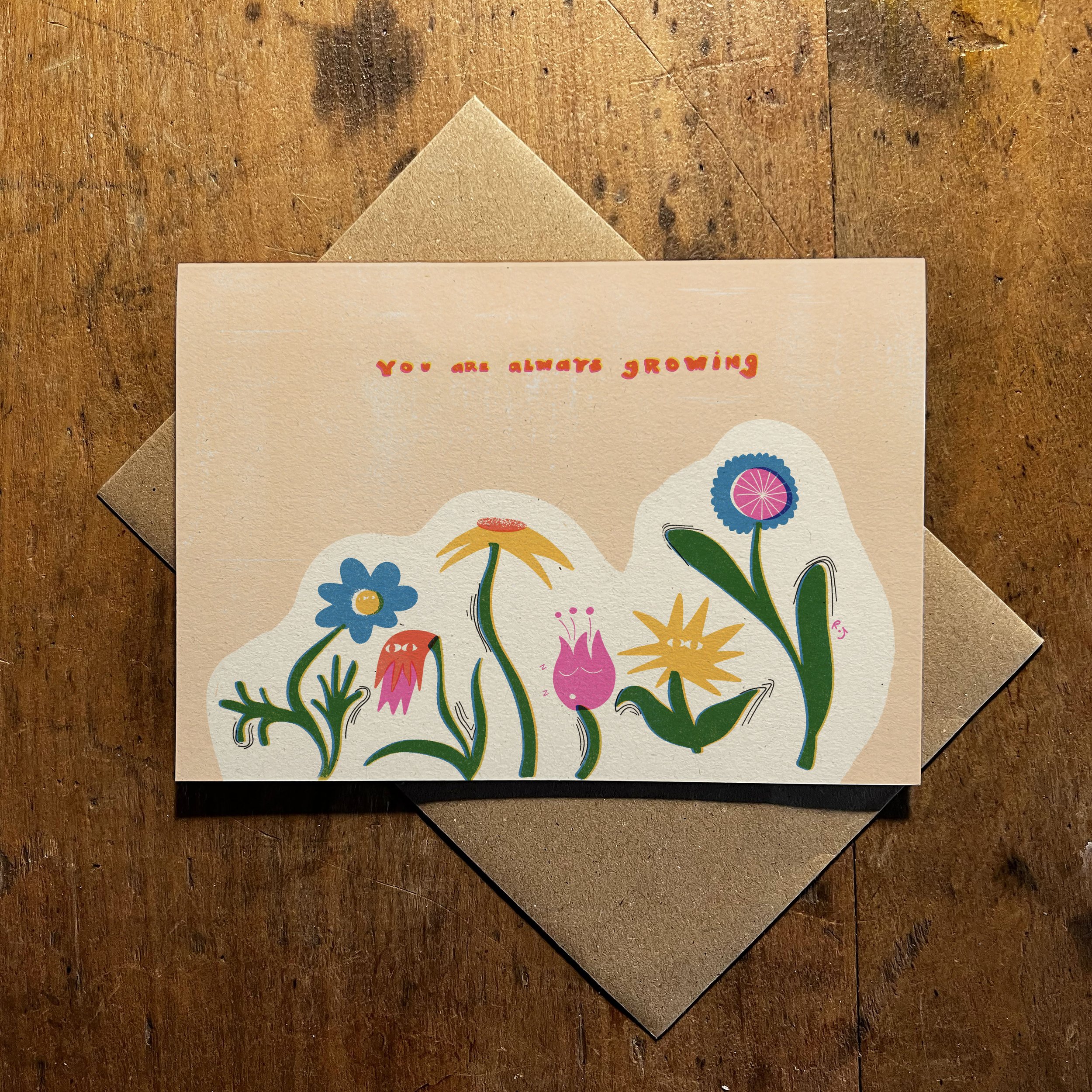 'You Are Always Growing' A6 Greetings Card