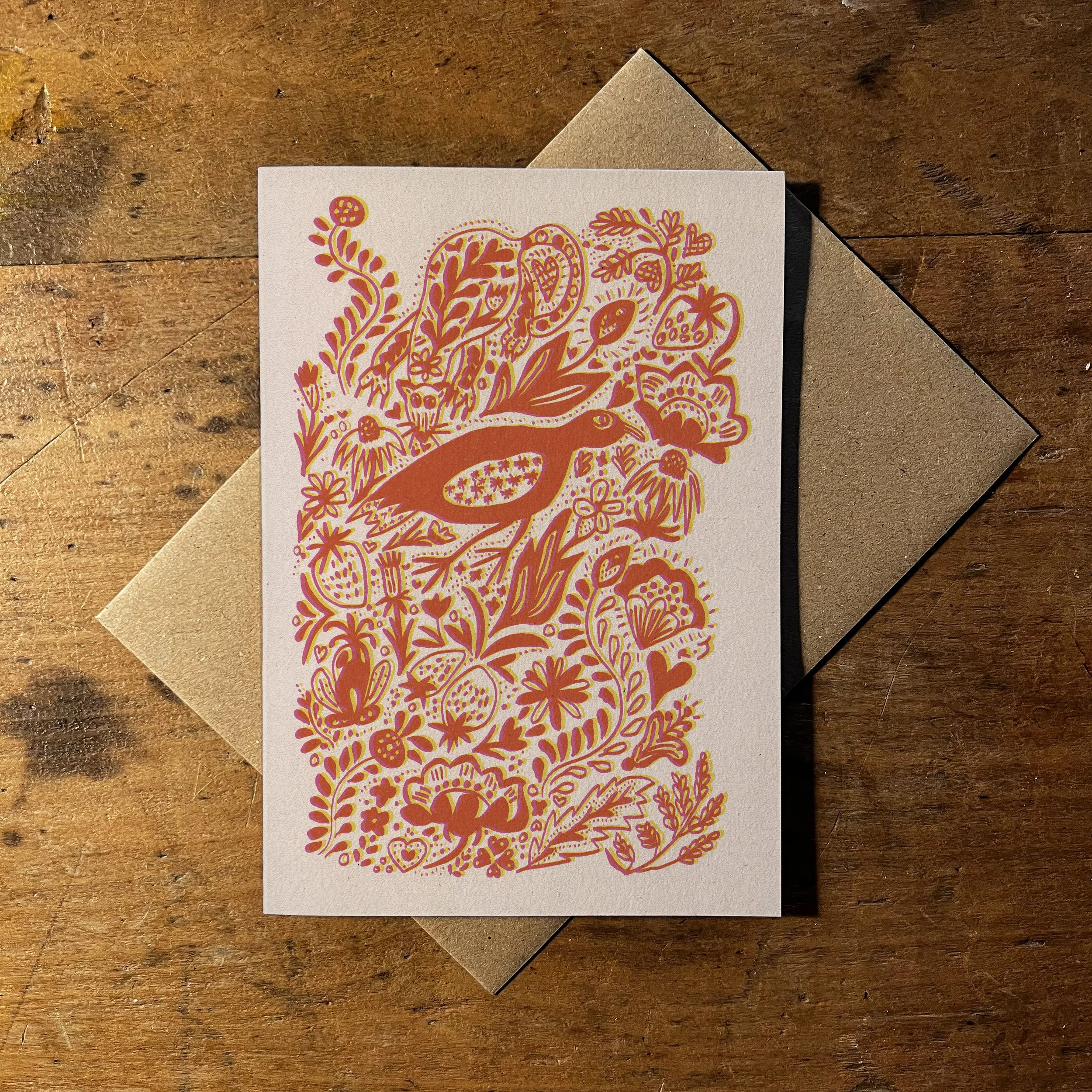 'Jungle Bird' A6 Greetings Card