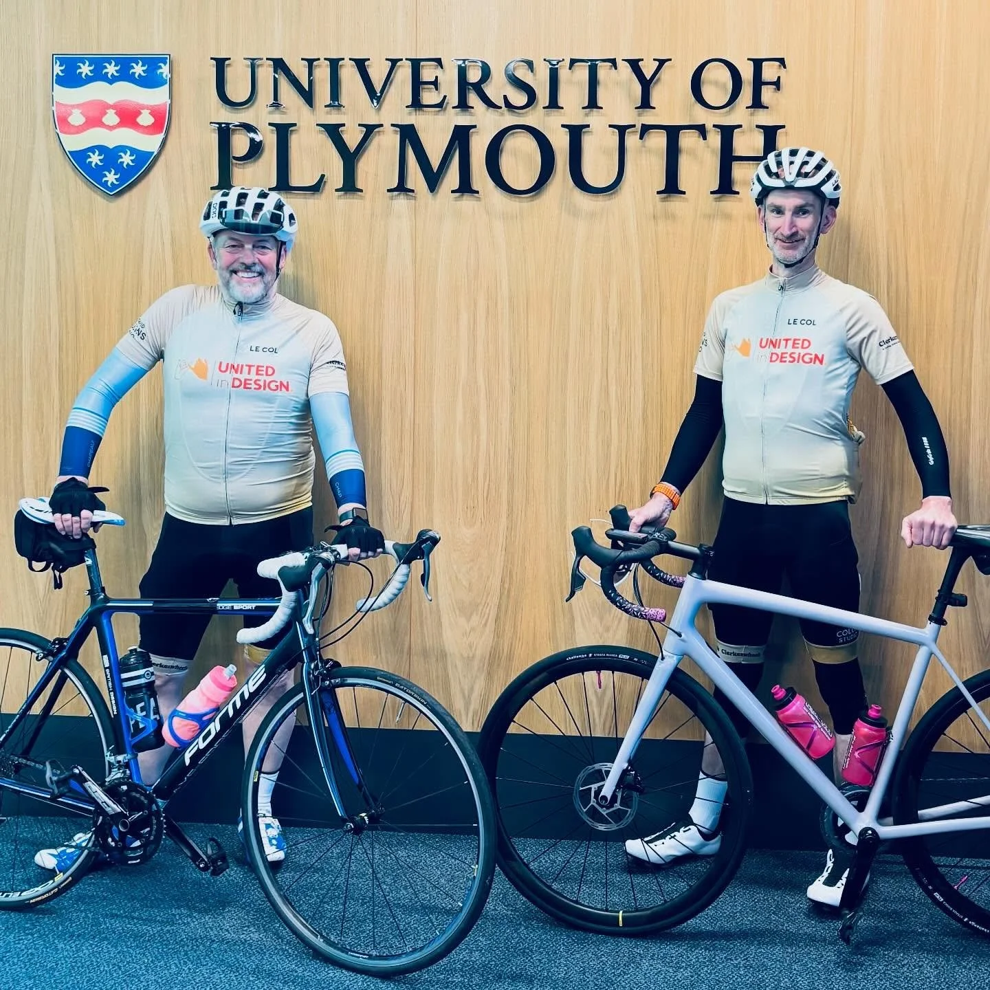 Massive shout out and good luck to @forster_jonathan and @tom_bourne as they head into their 3rd day of cycling from @plymuni to @clerkenwelldesignweek in aid of @united_in_design. If you&rsquo;re keen to support diversity in the design industry plea