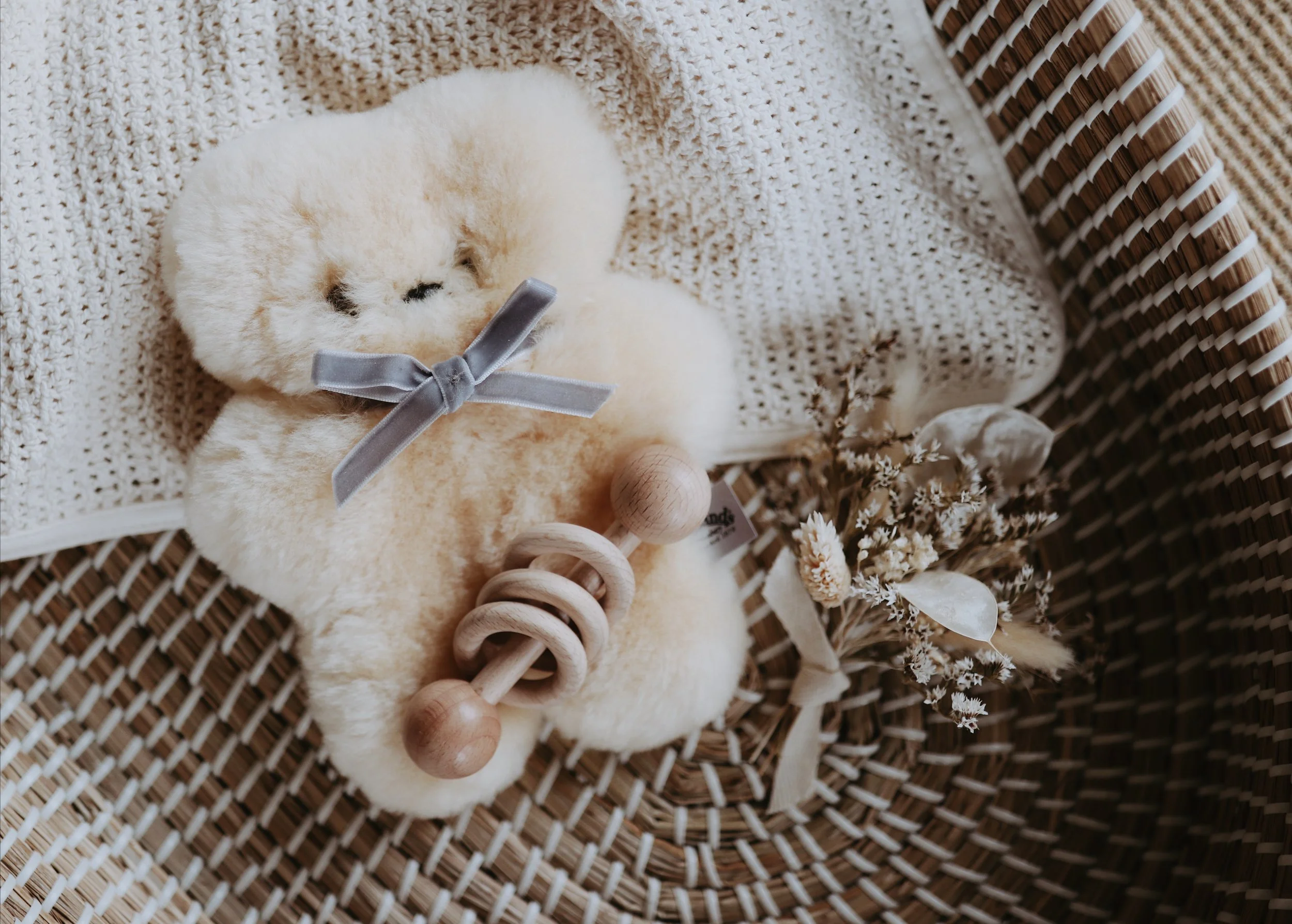 Morlands Flat Sheepskin Teddy Bear