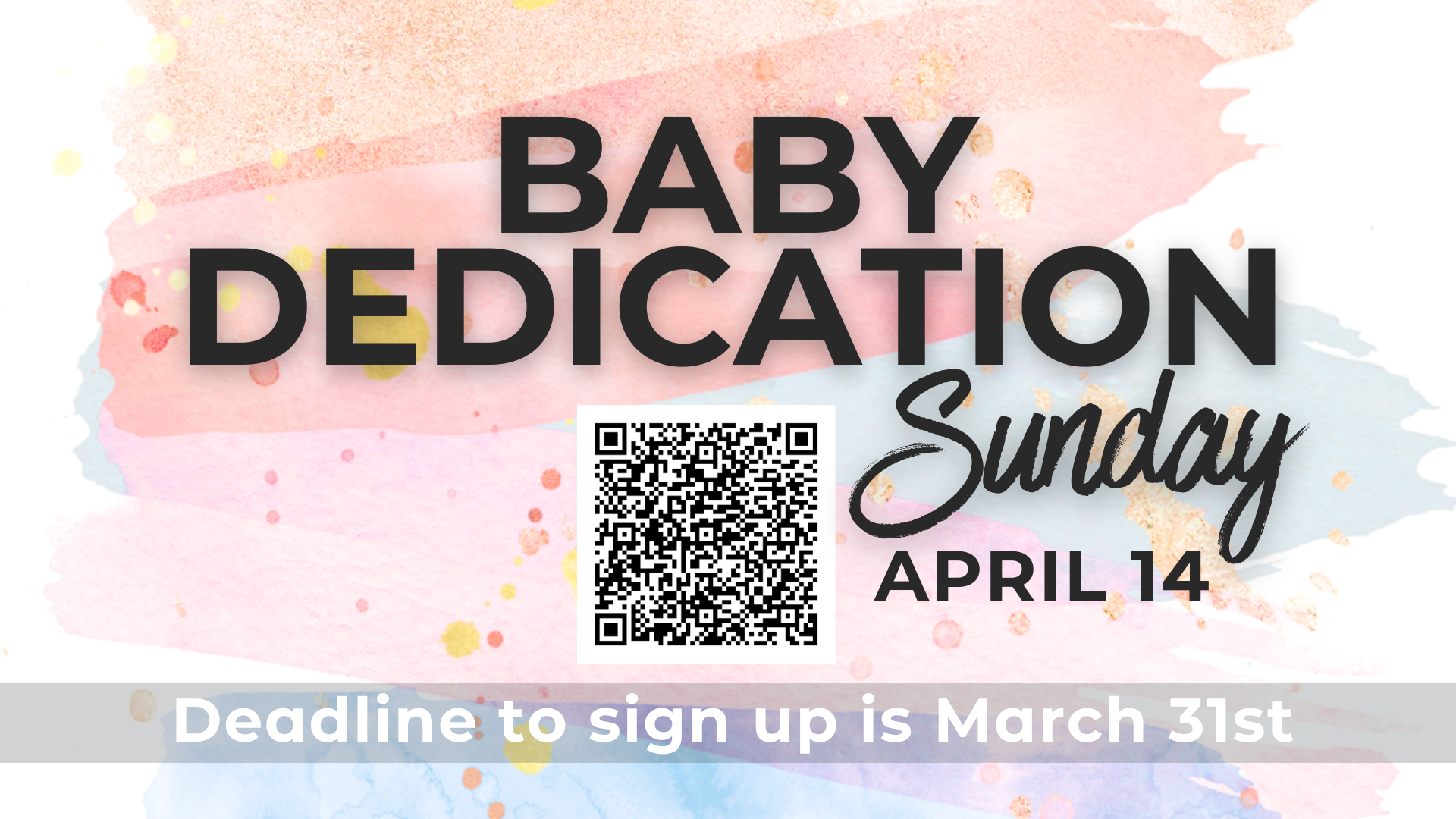 Baby Dedication Sunday