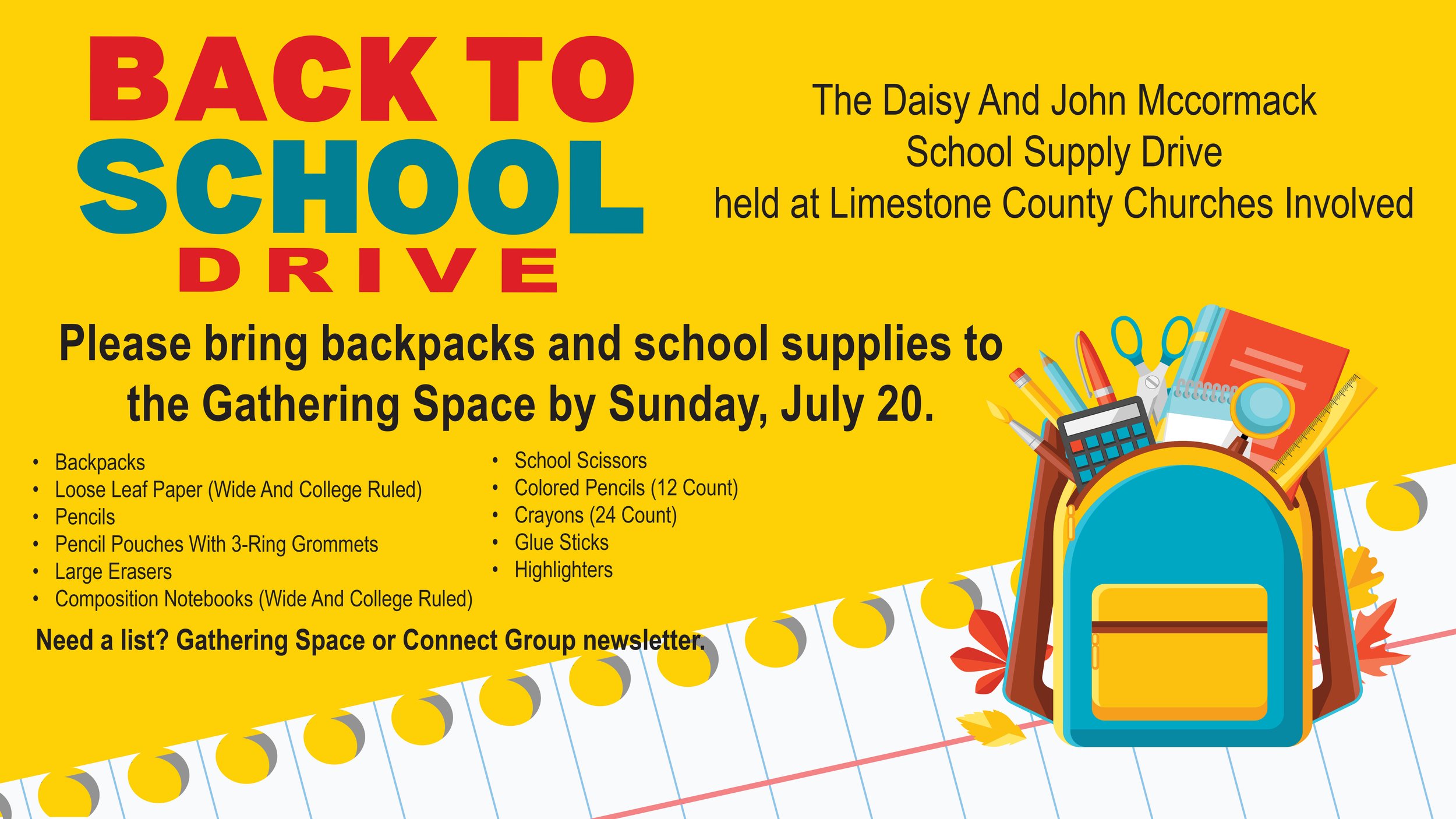 School Supply Drive
