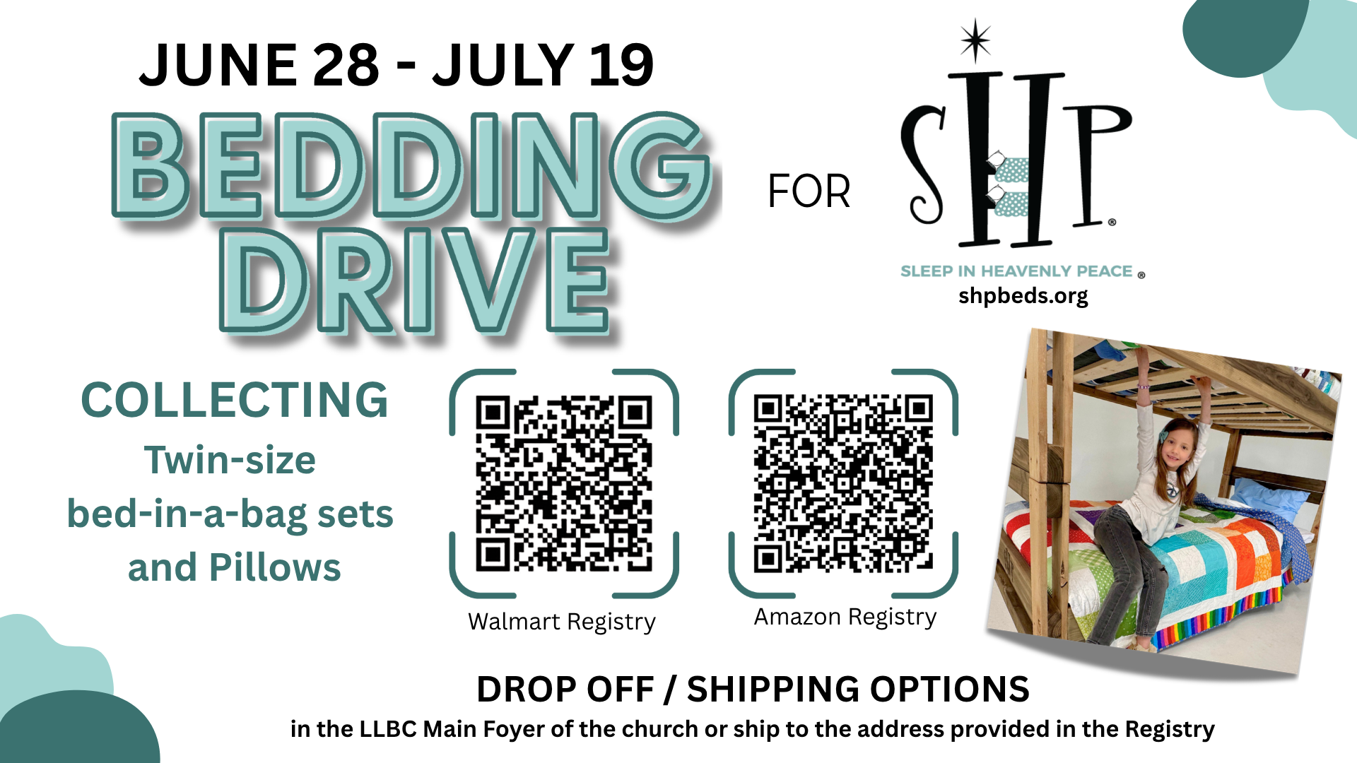 Bedding Drive: Sleep in Heavenly Peace