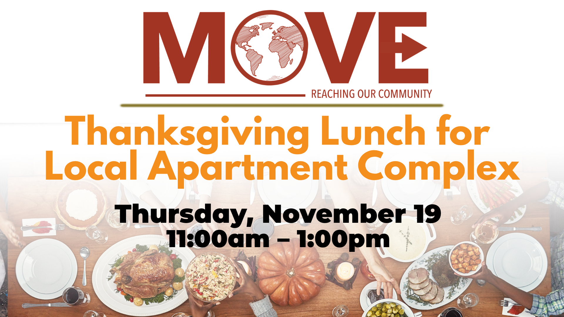 Move Day- Thanksgiving Lunch at Apartment Complex