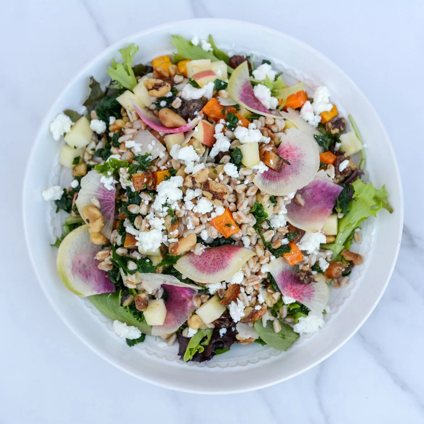 We are ready to give you seasonal favours, one delicious dish at a time. ⁠
Try our Autumn inspired salad to embrace the season! 🍁⁠
⁠
Farro salad with autumn vegetables, feta cheese, walnut &amp; lemon vinaigrette⁠
⁠
Order yours before noon today for
