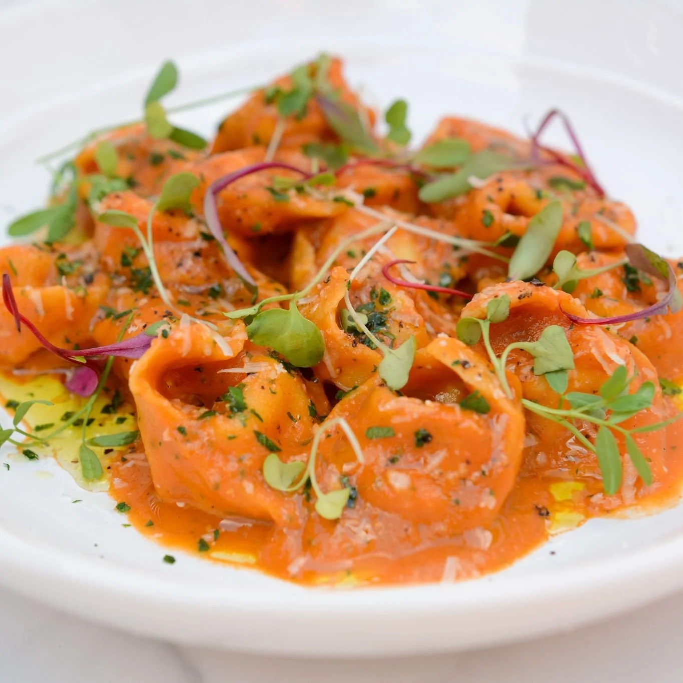 Make your weekend better with a delicious bowl of fresh pasta!⁠
⁠
Burrata &amp; &rsquo;Nduja tortelloni with pepperonata sauce &amp; pecorino⁠
⁠
Order yours by noon today for pickup Friday between 3:30-5:30!⁠
⁠
#ordernow #preorder #pasta #tortelloni 