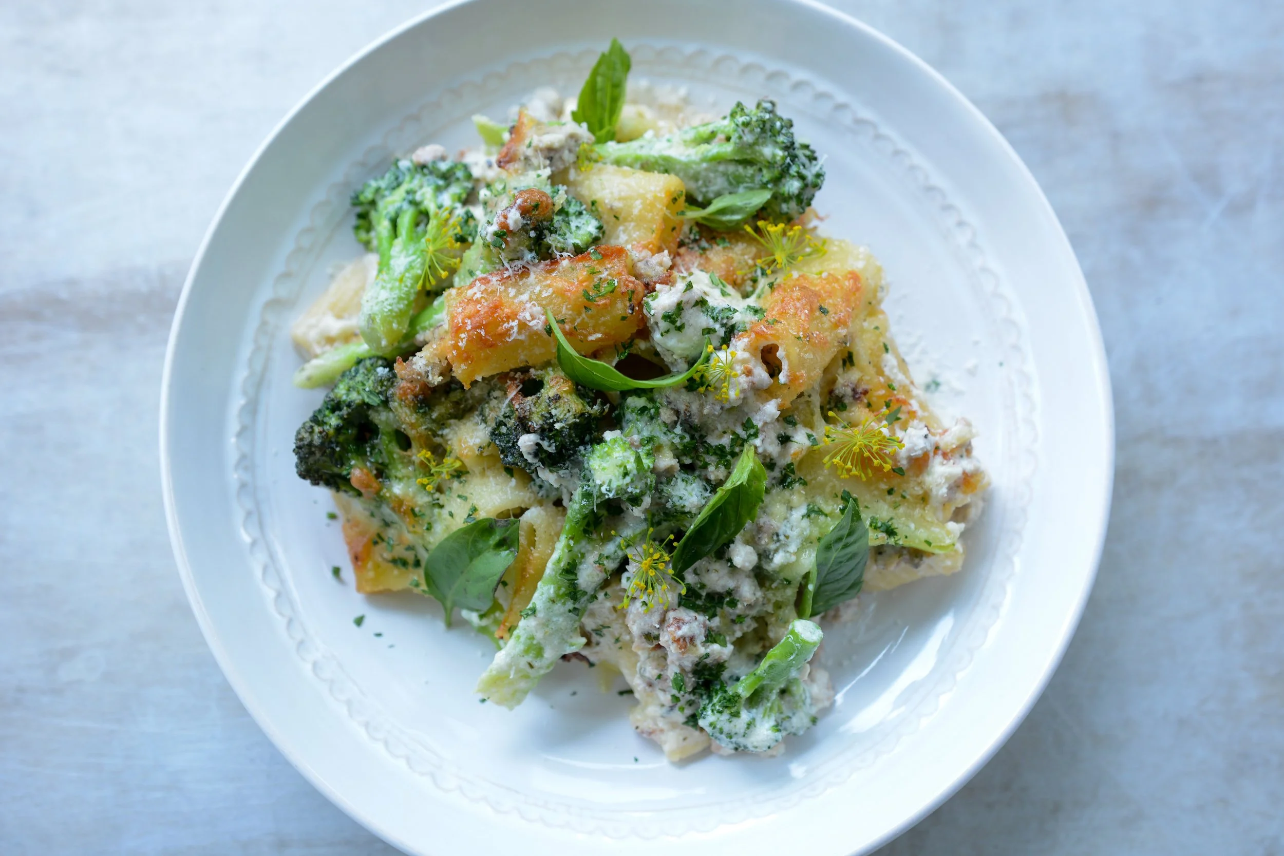 Chicken & Broccoli Alfredo Bake