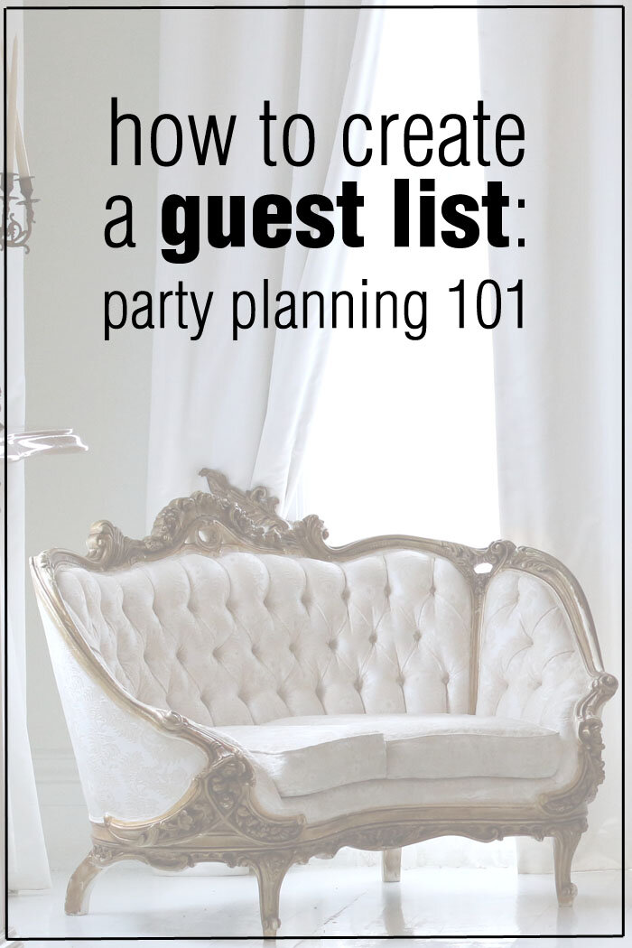 Party Planning 101: How to Create a Guest List