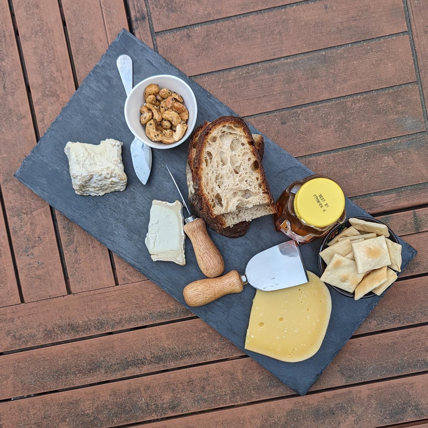 Cheese on the back patio.