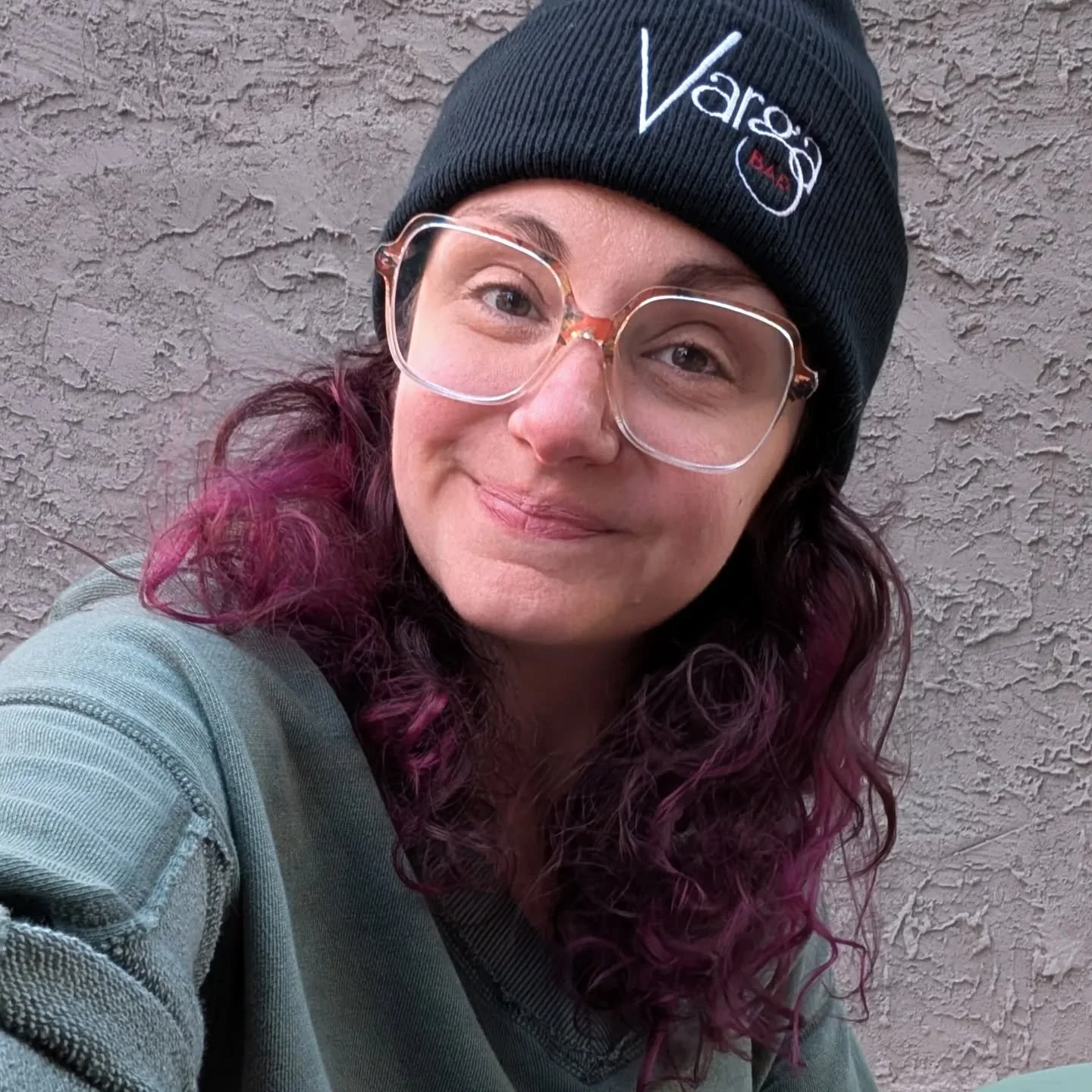 Purple hair, don't care. Also, it's beanie season 😁.
