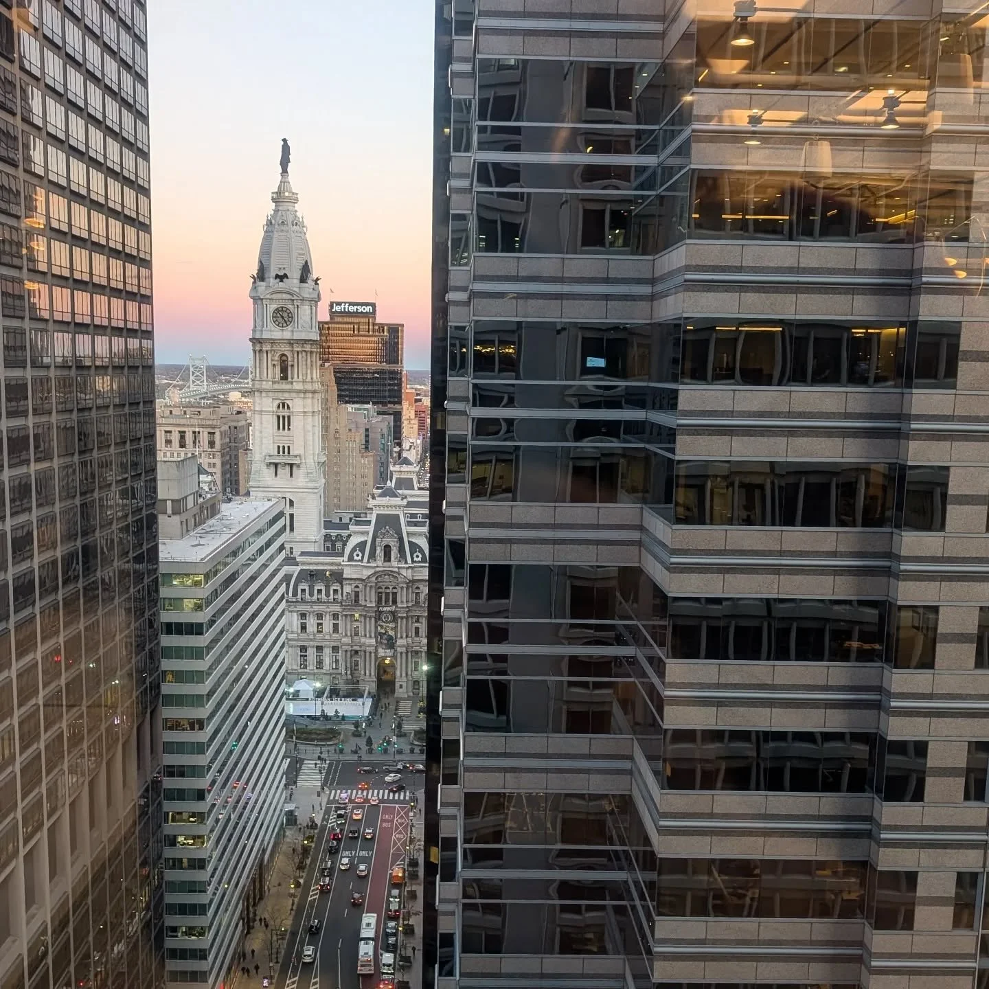 This view never gets old. I remember standing here during the world series parade in 2008. It's been a long time here, man.
