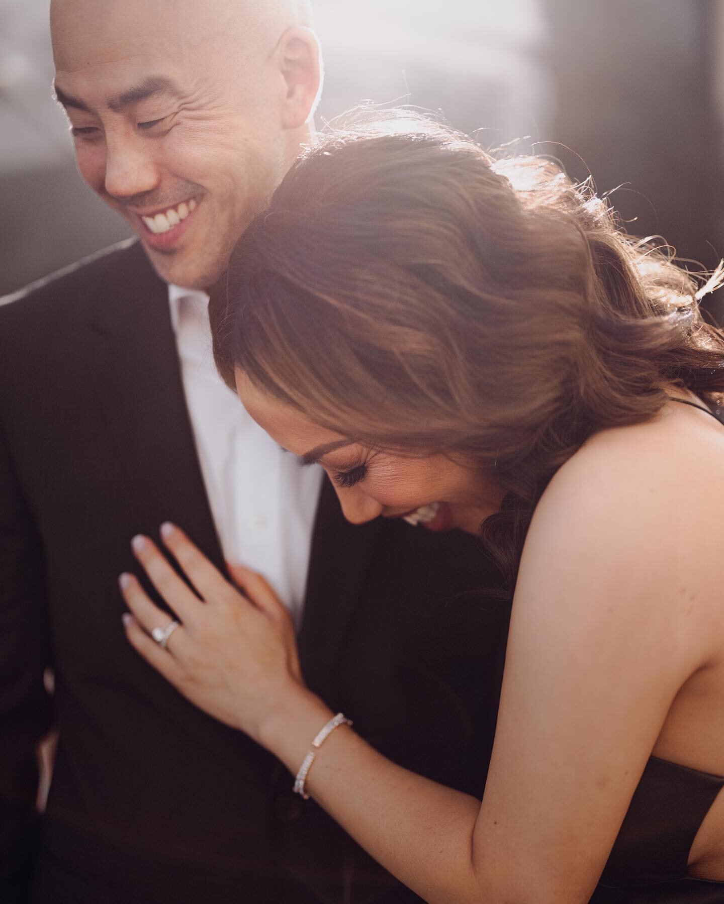 All smiles here!  Ready for the celebration to begin #kimk leggo!!!

📸 @tonytran.photography 
💄 @viviantranartistry 

#lizzylizevents #engagementphotos #dtlaengagementphotos #vowsandkaos 🎉🎉🎉