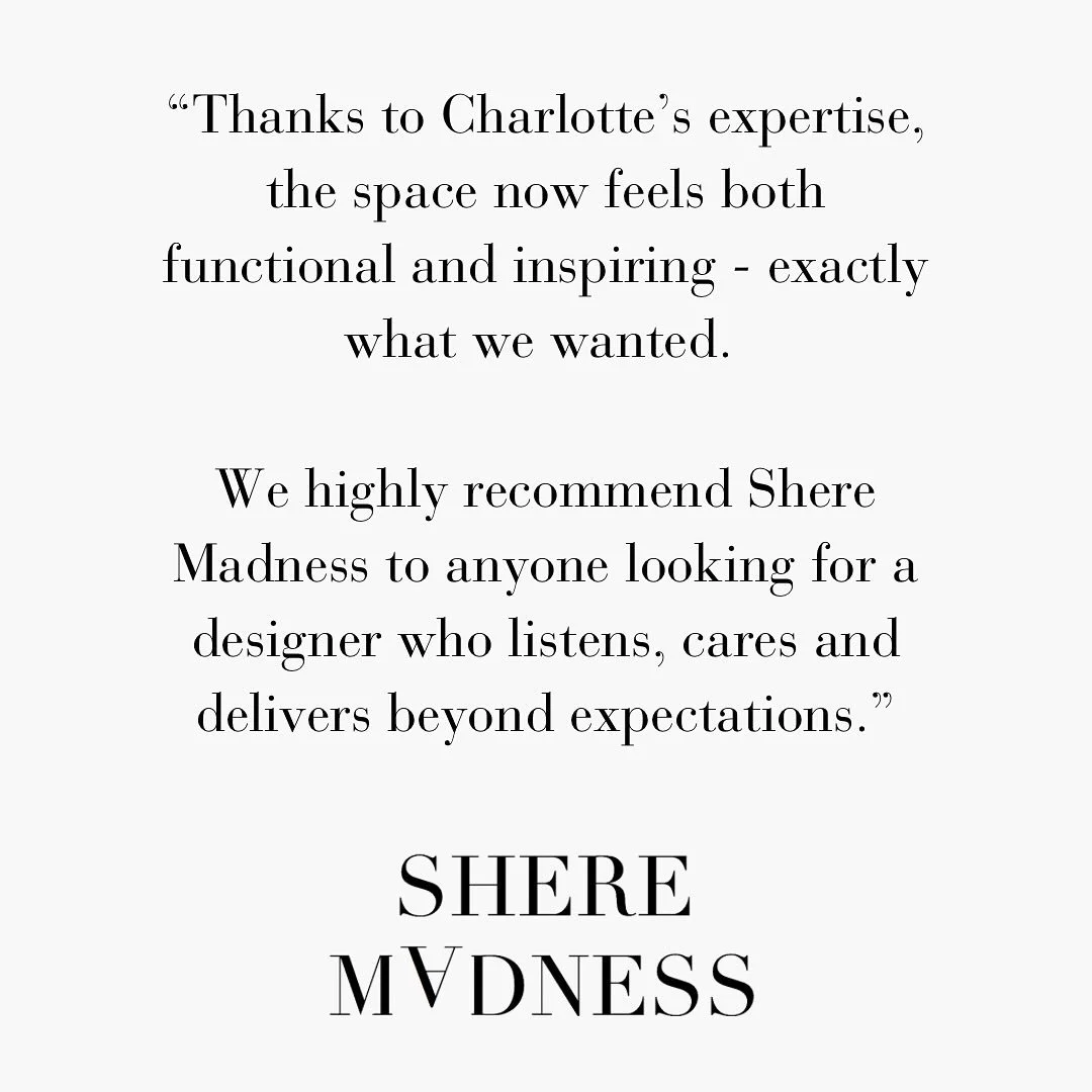If you want some of this going on in your home then DM us - we&rsquo;re taking on projects from April 2026. 

Shere Madness is a boutique interior design company. We specialise in timeless interiors with a twist; making the ordinary extraordinary. 

