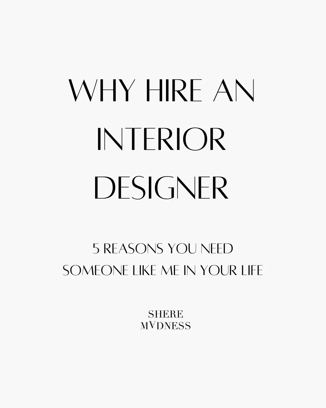 And this is just the tip of the iceberg!

Shere Madness is a boutique interior design studio. We specialise in timeless interiors with a twist; making the ordinary extraordinary. 

It starts with a consultation to discover what you want from your hom