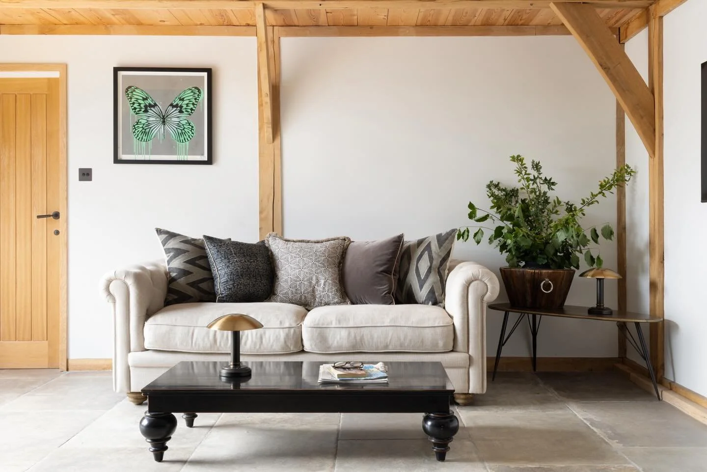 This pool house was built from scratch. We could have leant into the traditional blue/white vibe. But we didn&rsquo;t. Because honestly? Why would you&hellip;.

Swipe to see it coming out of the ground. 

Shere Madness is a boutique interior design s