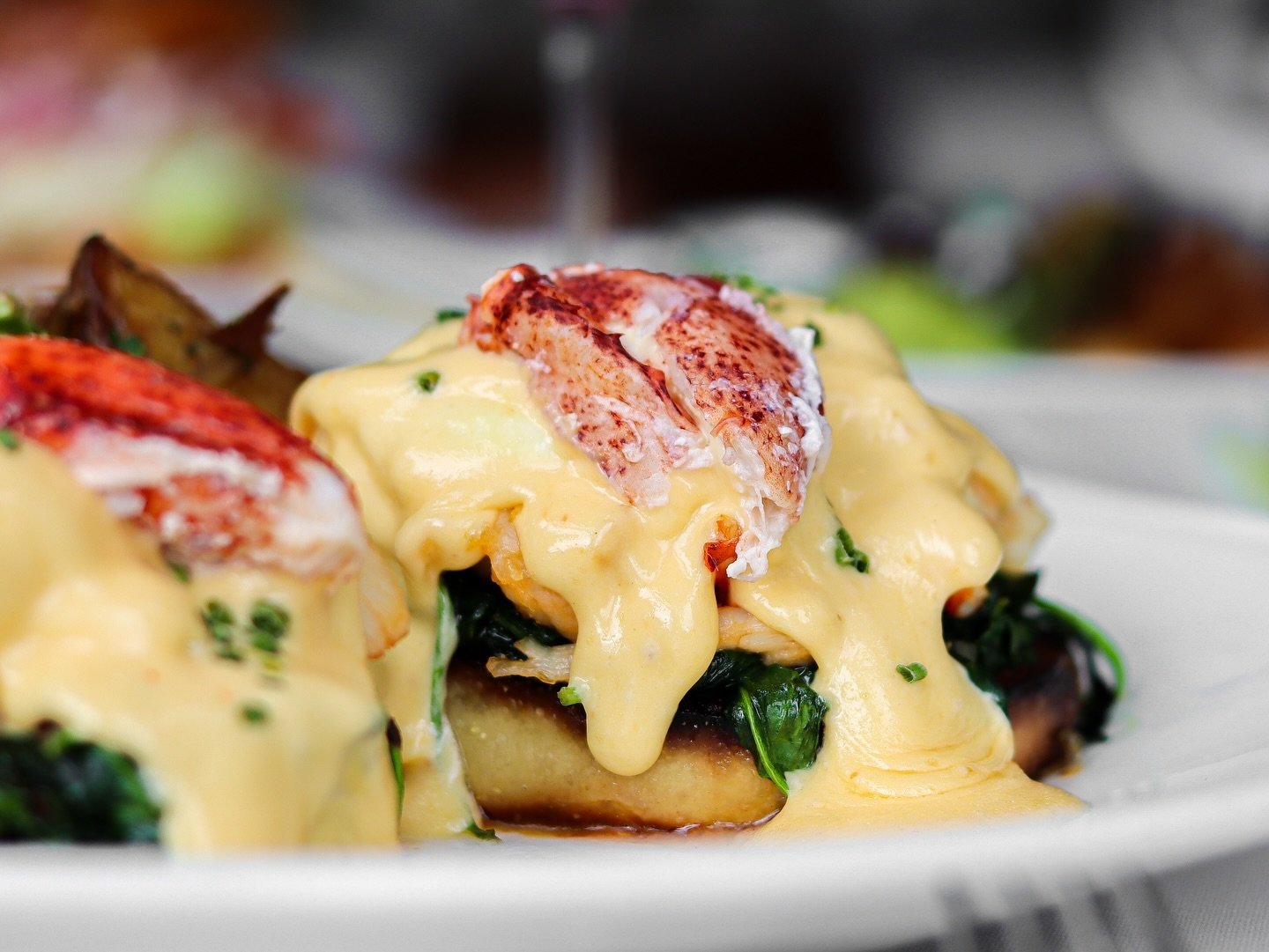 Our weekend brunch is also available Saturdays. Reservations available via @OpenTable. 🦞 🍳 

Pictured: Lobster Benedict
(spinach, saffron hollandaise)

#Brunch #WeekendBrunch #LobsterBenedict