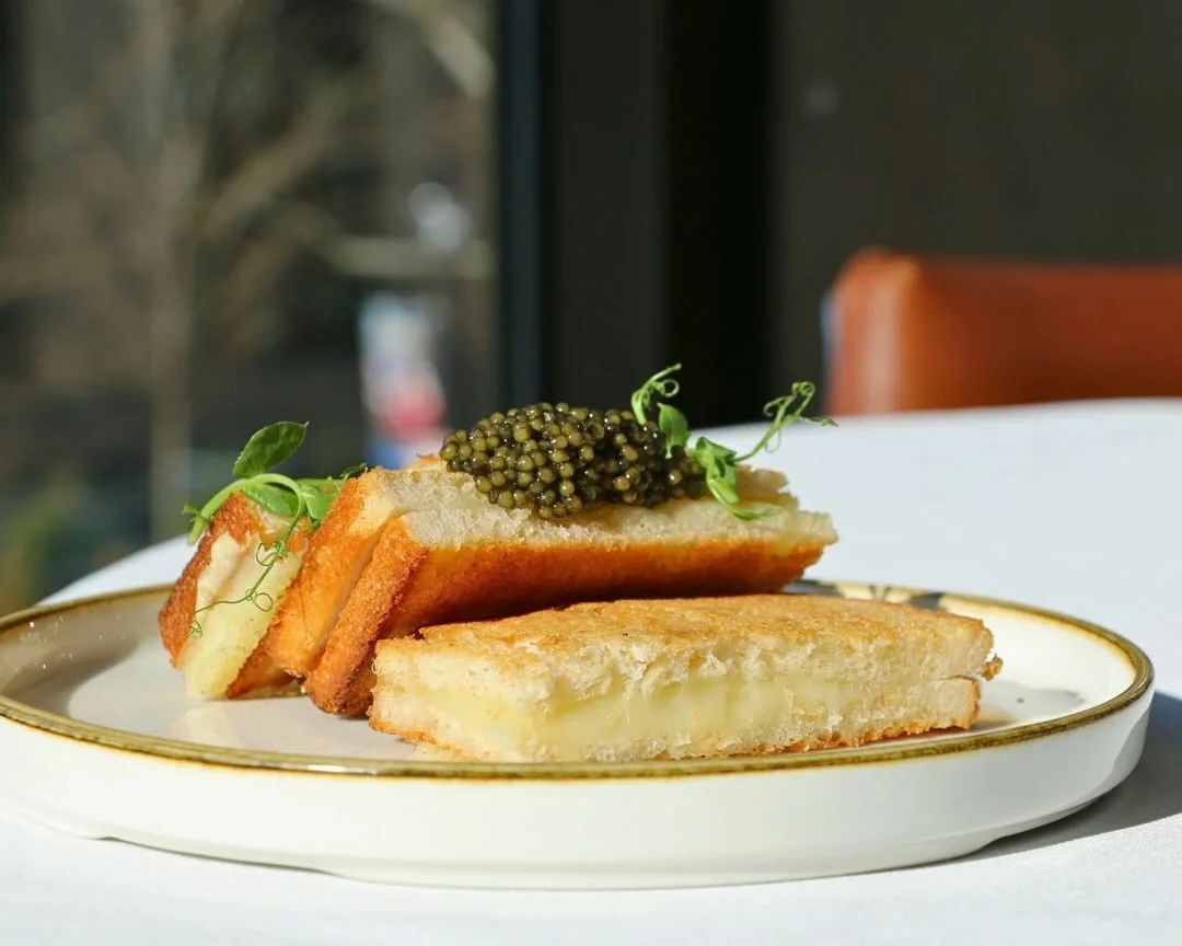 Meet the latest star of our daily Caviar Hour: Caviar Grilled Cheese with gruy&egrave;re &amp; pan de mie. Served in our bar and dining room, 3pm to 6 pm. Walk ins welcome, reservations encouraged.
