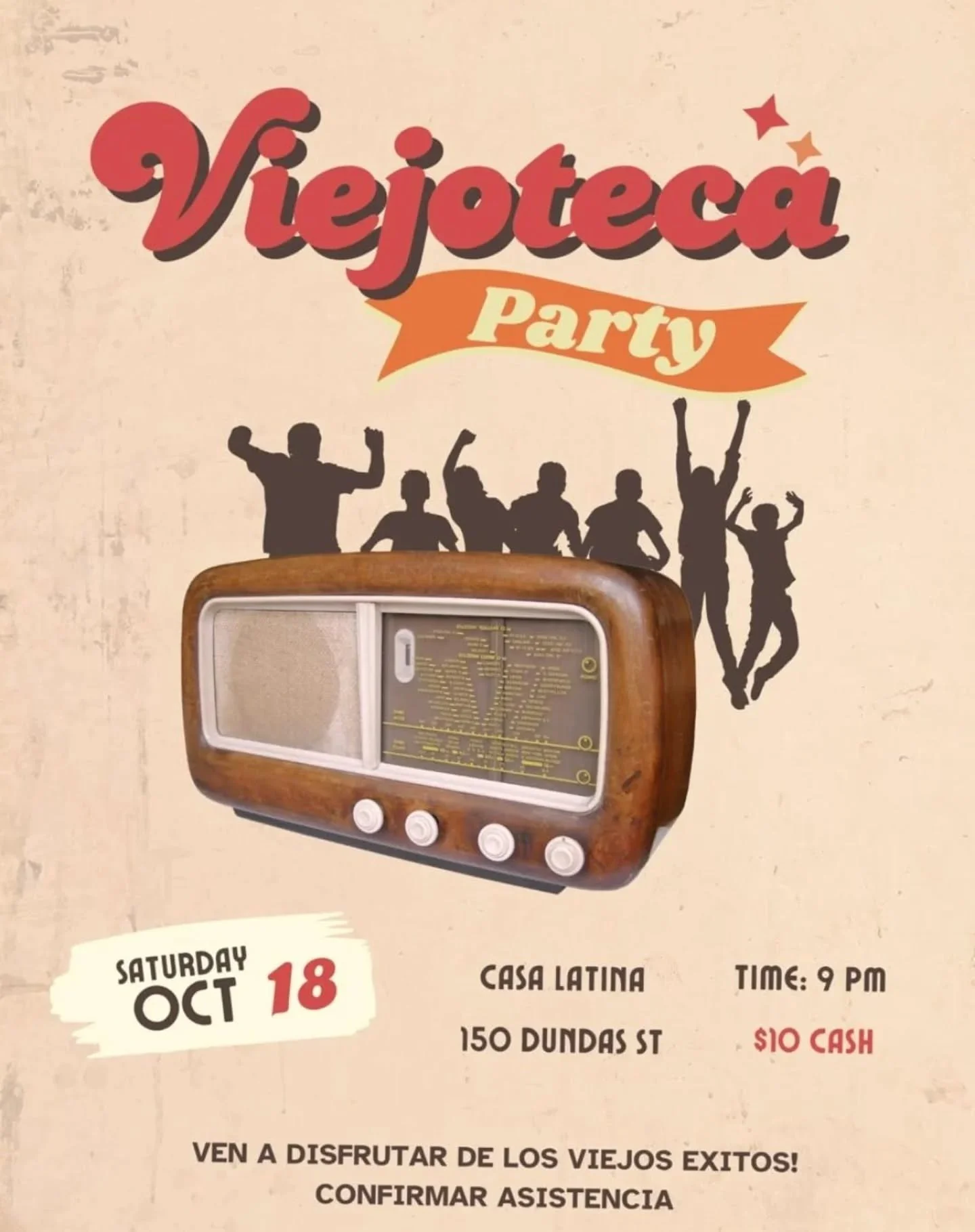 Pr&oacute;ximo s&aacute;bado 18 de Octubre tendremos una noche de Viejoteca! Ven y disfruta lo mejor de la m&uacute;sica , cupos limitados !