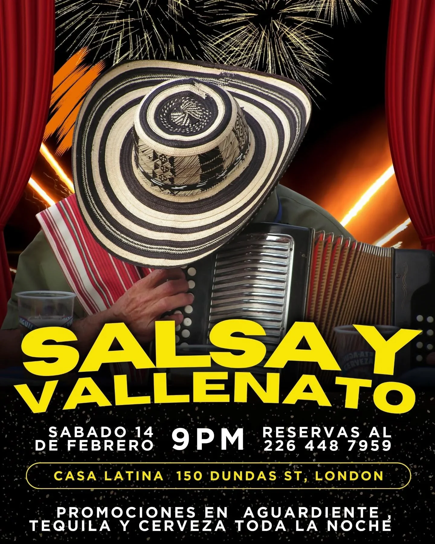 S&aacute;bado 14 de enero nos vamos de rumba, solteros, casados, enamorados, amigos o quien quiera... Tendremos noche de vallenato y salsa para bailar y cantar toda la noche ! No te lo pierdas

Casa latina 150 Dundas st London