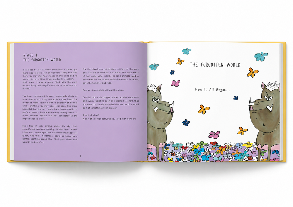 Illustration from «Little Bird and the Wild Boars»