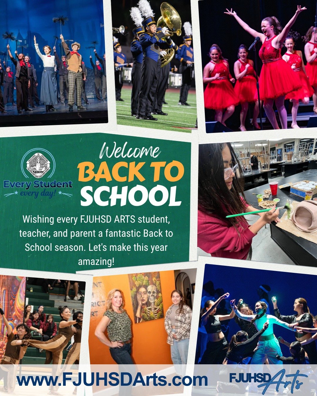 Wishing every FJUHSD ARTS student, teacher, and parent a fantastic Back to School season. Let&rsquo;s make this year exceptional, artistic, and most of all amazing!

#everystudenteveryday #fjuhsd #fjuhsdarts #fjuhsdwhereartshappen