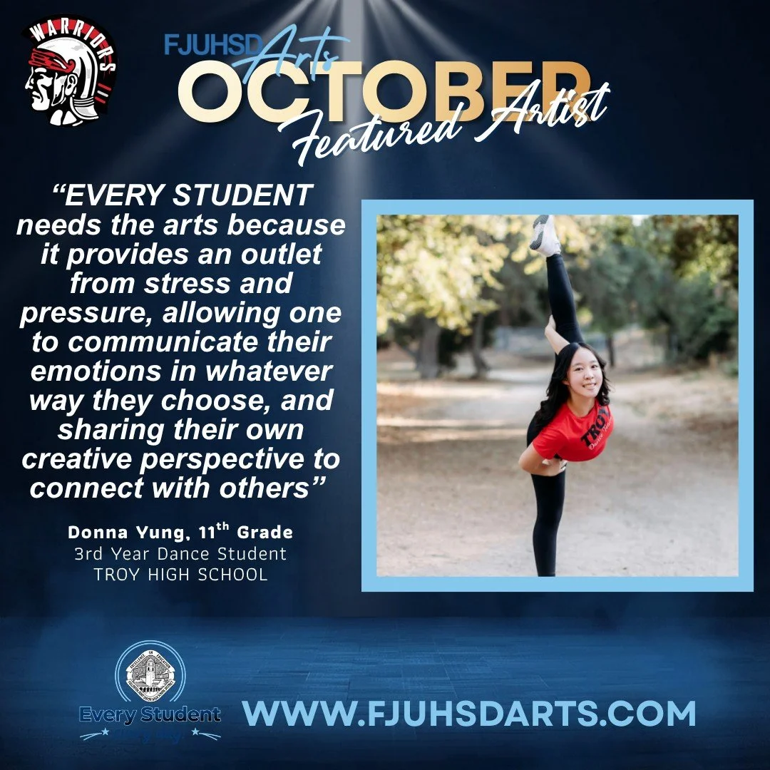 Donna Yung was nominated by @troyhighschool  Dance Teacher Ariel Gates, who stated, "Donna has entered her junior year on Red Hots with a determination for growth. She has consistently showed up to practices and performances with a committed foc