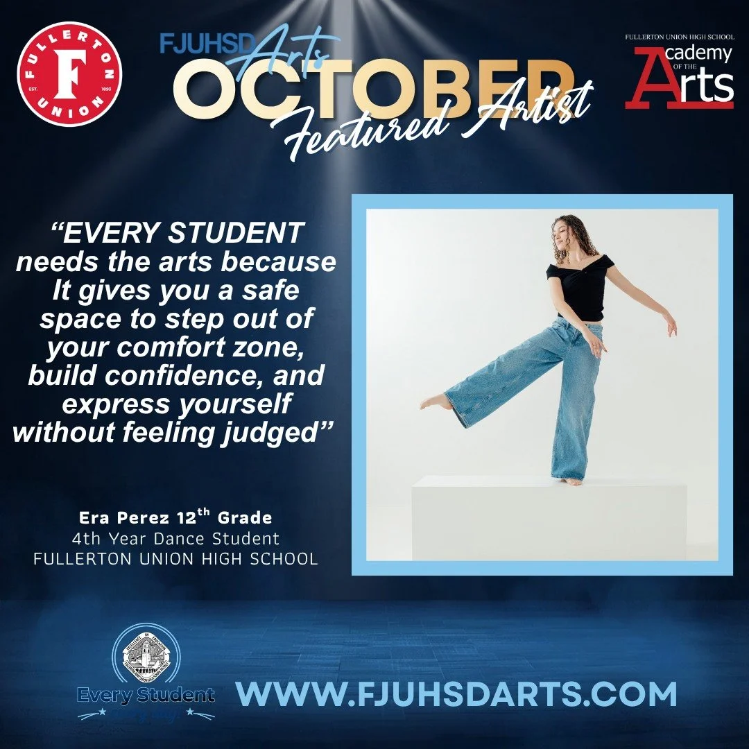 Era Perez was nominated by @fullertonunionhs  Dance Teacher Andrea Oberlander, who stated, "Era has been a wonderful leader so far this year serving as one of our captains for Dance Production. Her growth since her freshman year has been inspiri