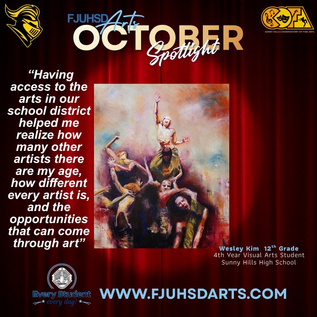 OCTOBER SPOTLIGHT:  SHHS STUDENT WINS CONGRESSIONAL ART COMPETITION

Sunny Hills High School senior Wesley Kim has been named the winner of the Congressional Art Competition for Representative Derek Tran&rsquo;s district. This is a major honor that v