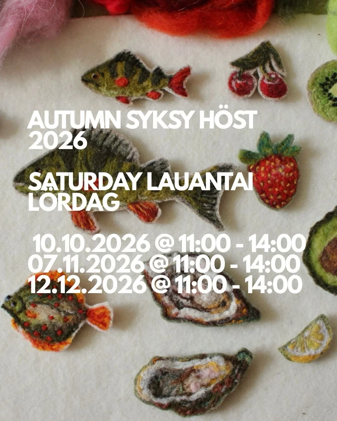 Are you interested in learning how to make something out of an organic and natural material? The workshop is suitable for all ages and no prior knowledge is necessary to learn this technique, but please note that the felting requires working with a s