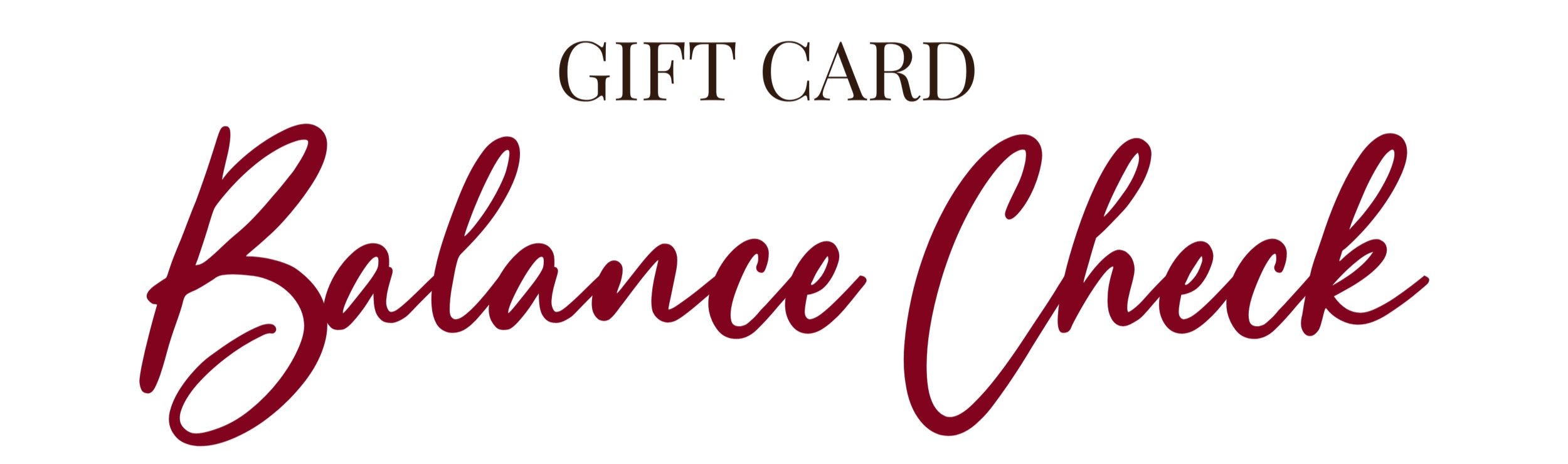 Check Gift Card Balance
