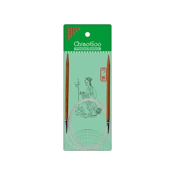 ChiaoGoo 13in 33cm Agujas De Punto Rectas De Bambú