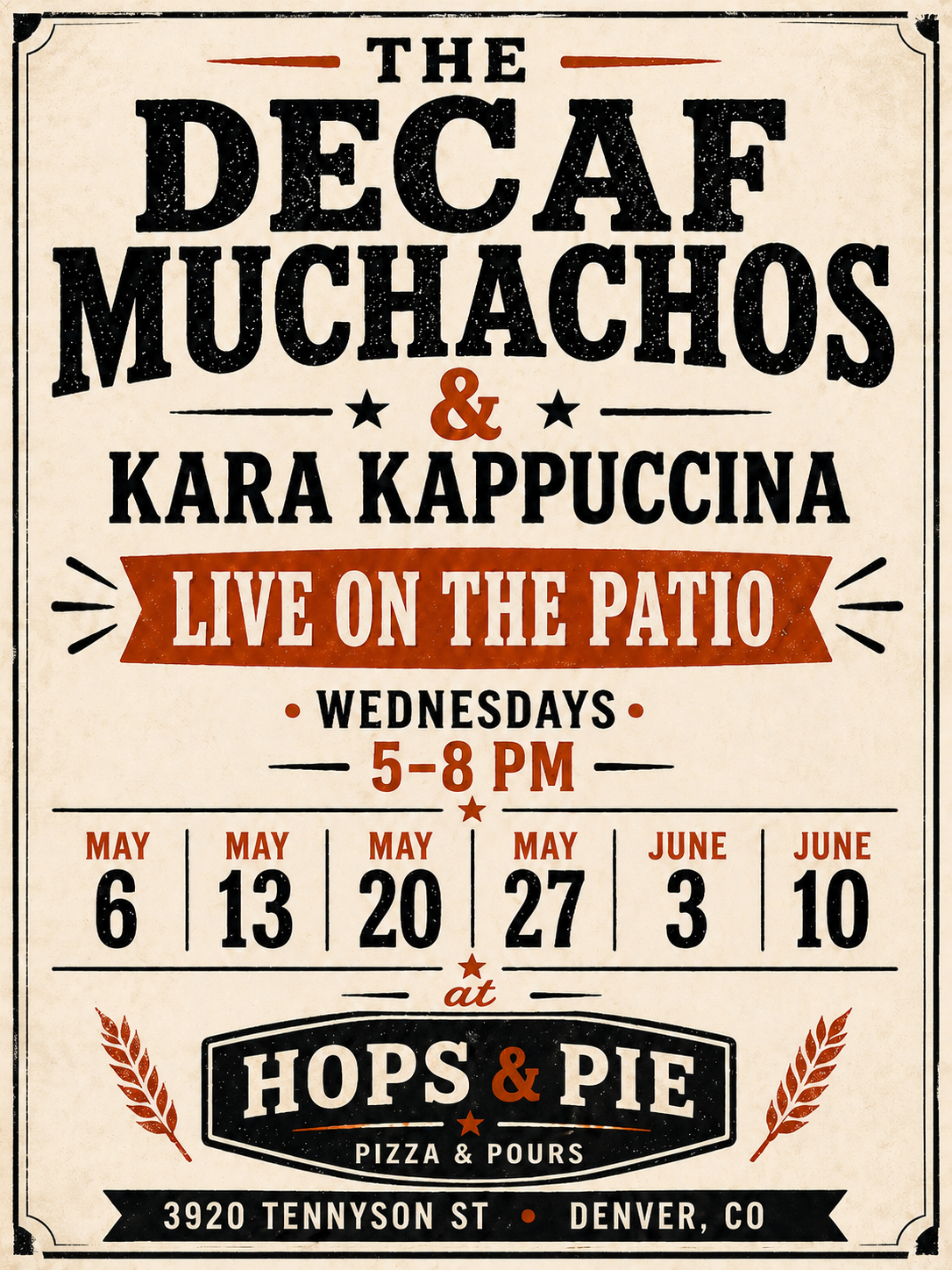 The Decaf Muchachos and Kara Kappucina Live on the Patio 