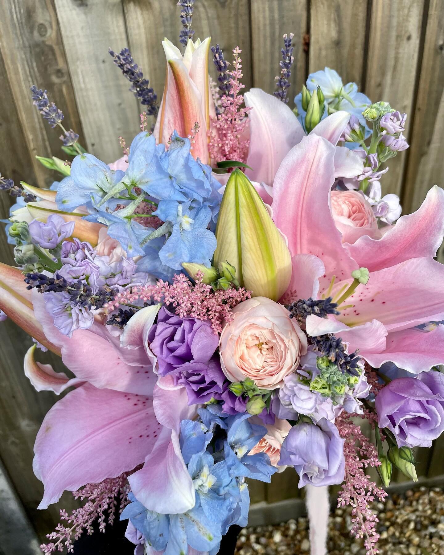 Bridal bouquet in pastels #babyblue #babypink #bridalbouquet #handtiedbouquet #gloucesterflorist #longlevensflowers