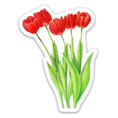 Tulips for Valentine's Day (sticker) — Bonny Wagoner - Artist/Illustrator