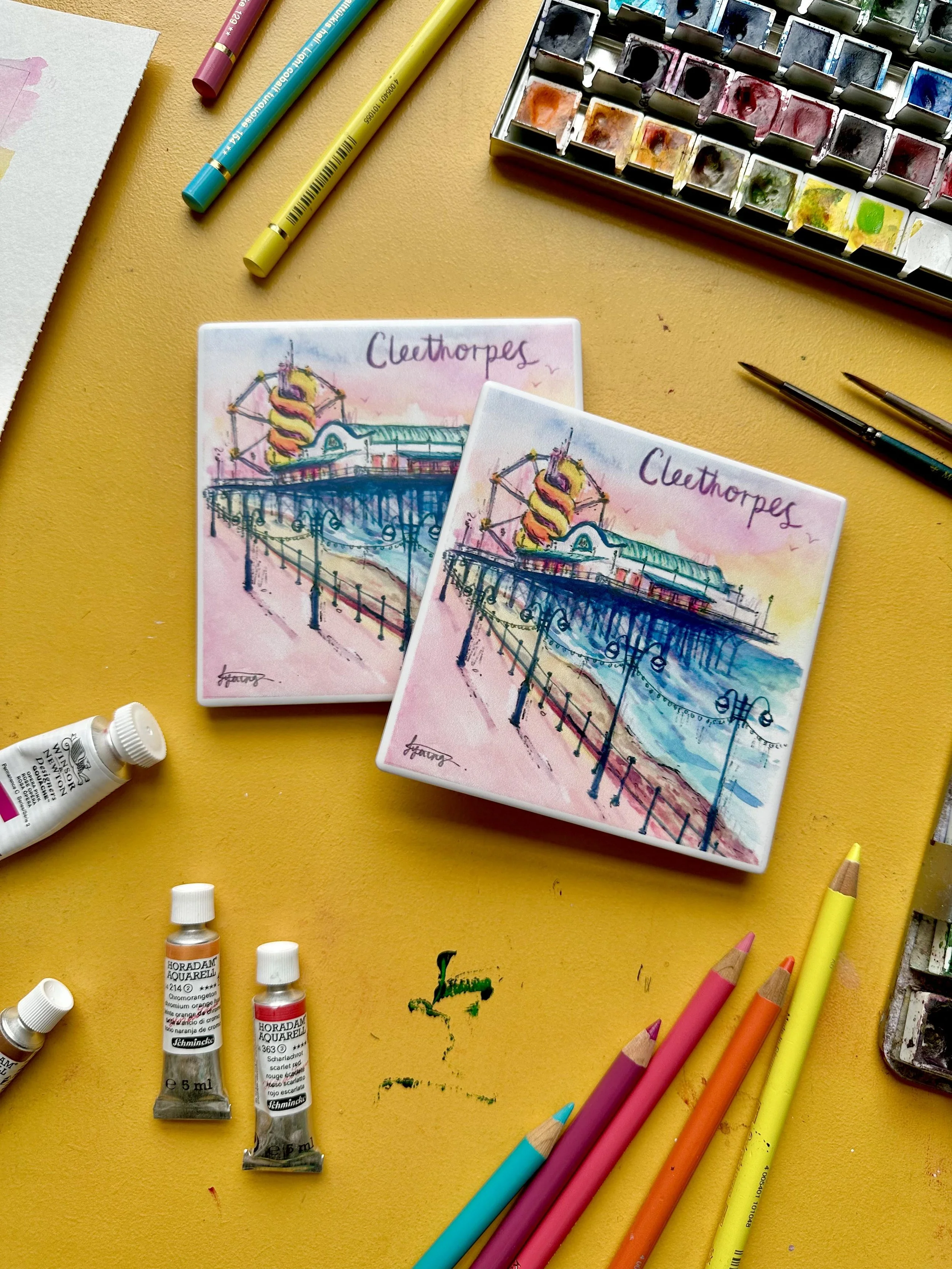Cleethorpes Ceramic Coaster