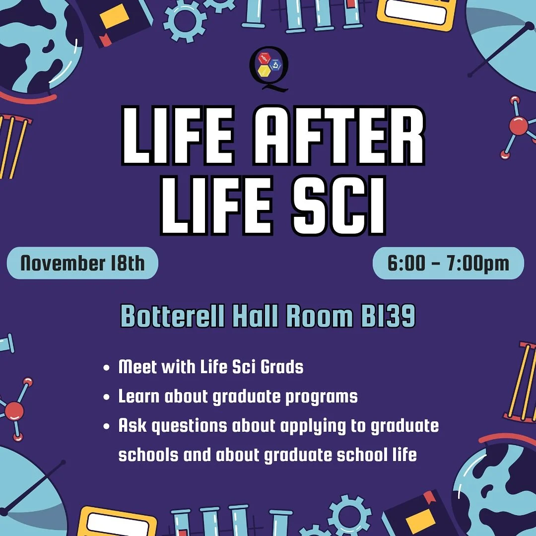 Wondering where your Life Sci degree can take you? Join us at Life After Life Sci on Nov 18th from 6-7pm in Botterell Hall room B139 to discover some amazing career paths! 

Hear from a diverse panel of life sci graduates and how they turned their de