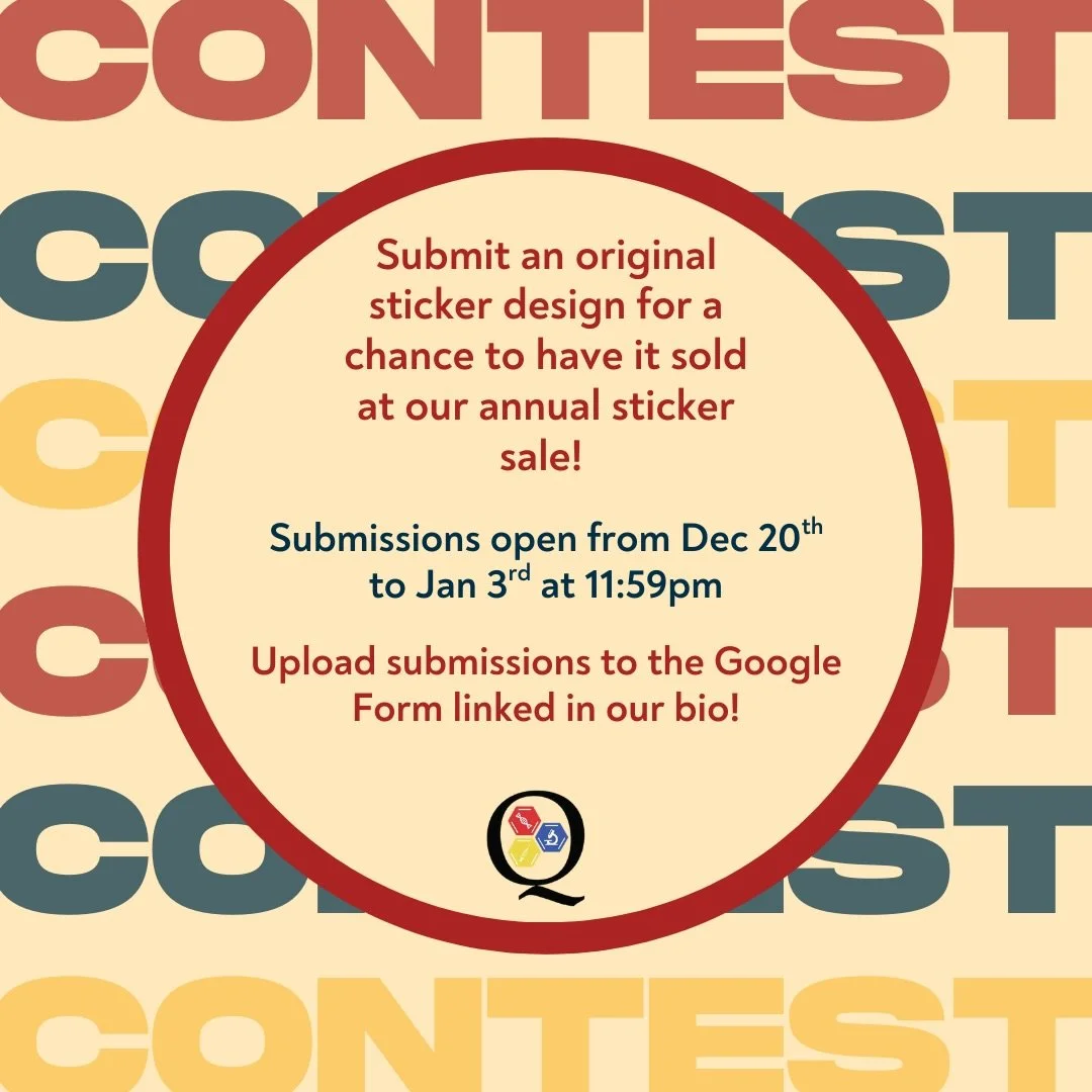 Contest alert🚨

Our annual Life Sci sticker sale is coming up and you could have your design featured in the line up! 

How it works:
&bull; Submit your original sticker design through the Google Form linked in our bio 
&bull; All entries will anony
