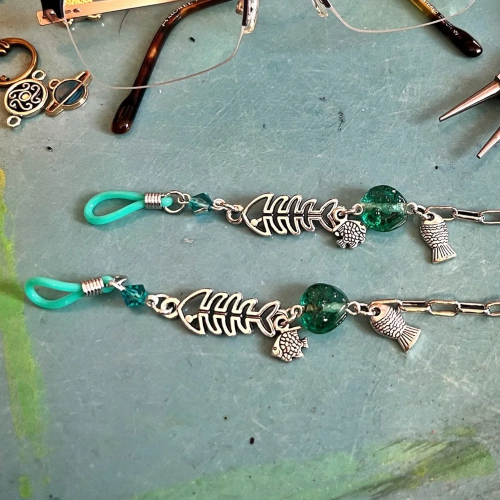 Turquoise Eyeglass Chain Fish In The Sea — Nina Haigh Creative