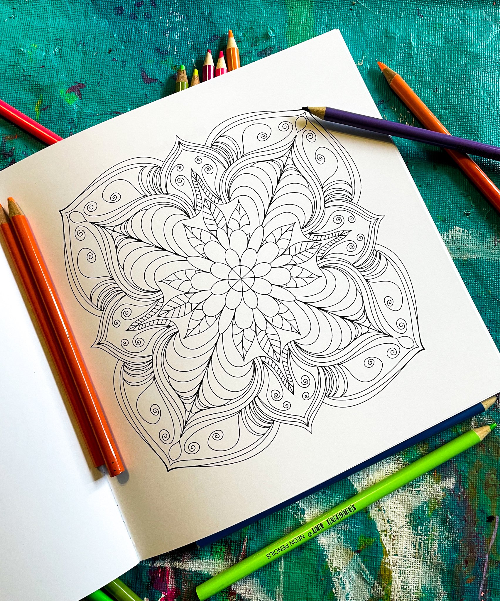 Mandalart, Mandalart Colouring Book, Mandala Coloring Book, Mandalas, Colouring Books