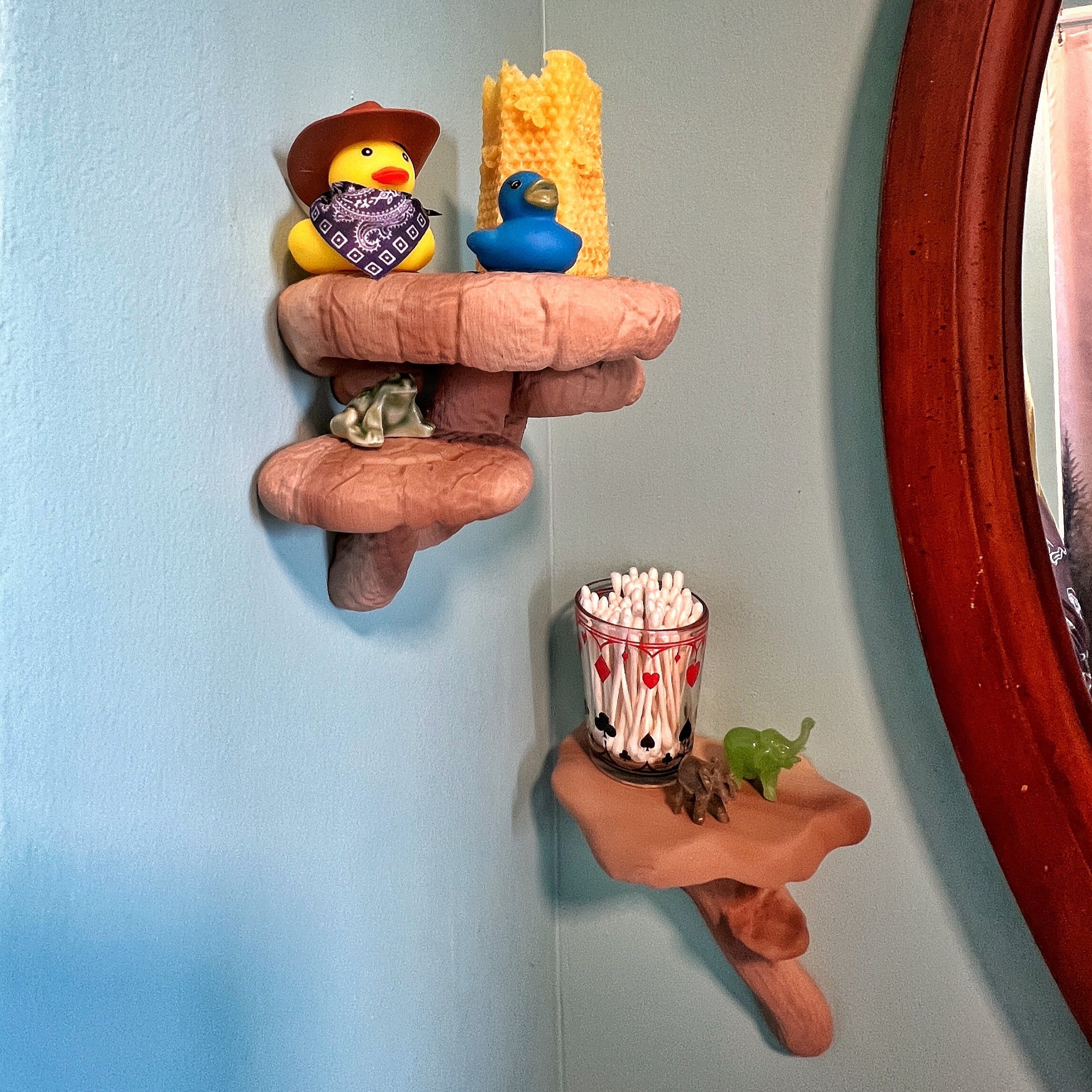 Edodes Fungus (Shiitake) Mushroom Shelf, shiitake mushroom, glow in the dark mushroom, mushroom shelves, mushroom shelf, cottagecore, 3d printed mushroom, floating shelves, shiitake mushroom shelf