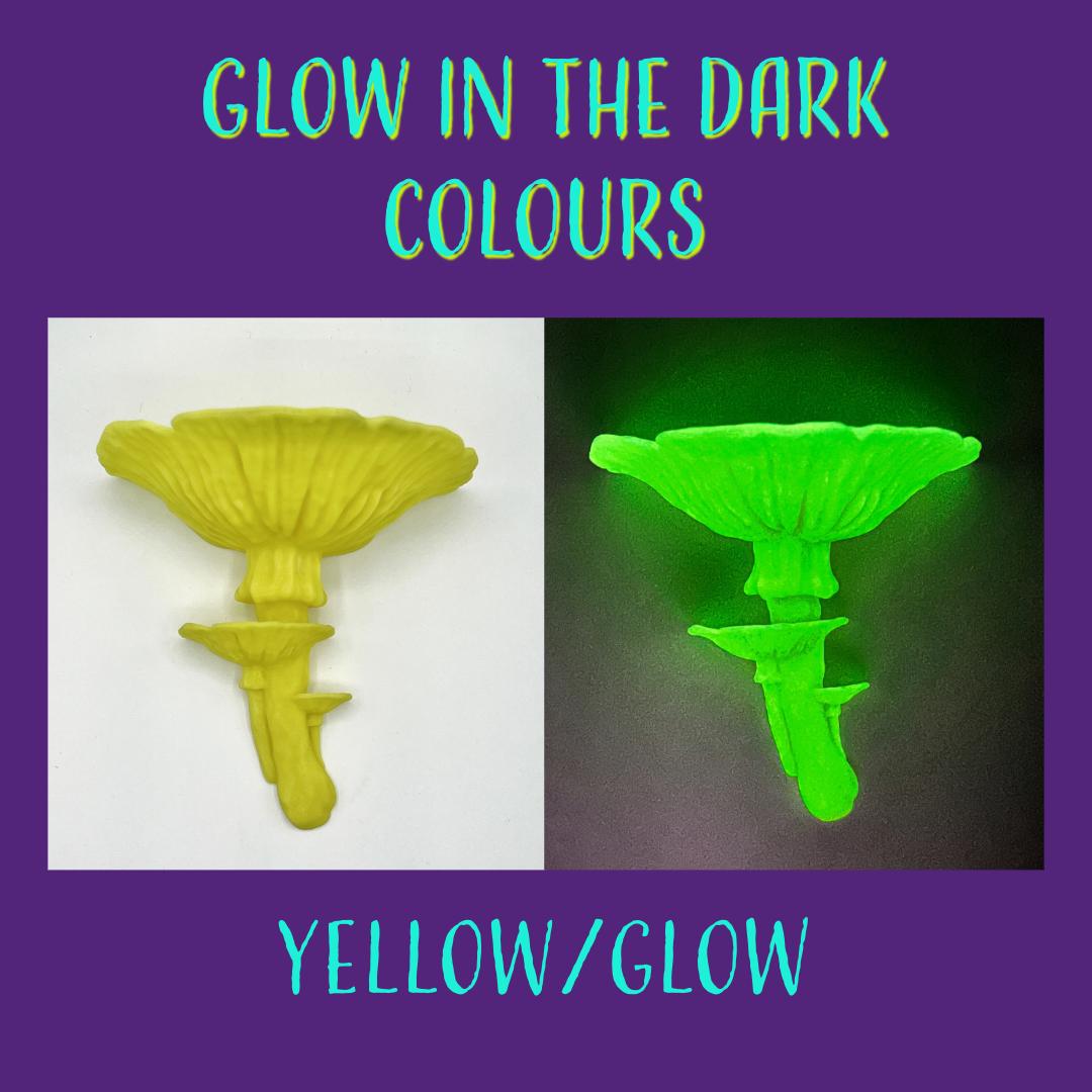 Yellow (Glow Green) Mushroom Shelf