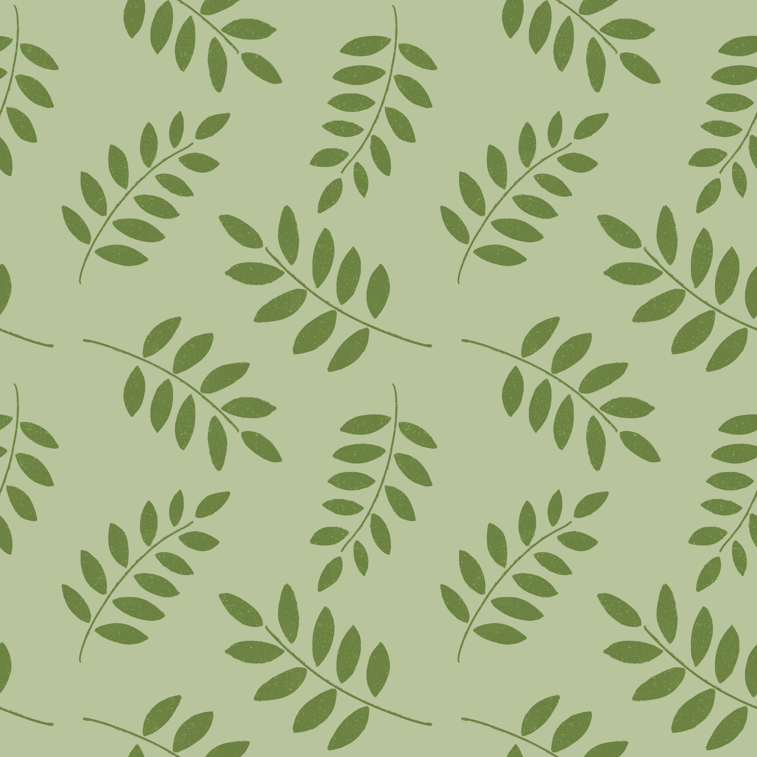 Minimal abstract botanical leaves pattern