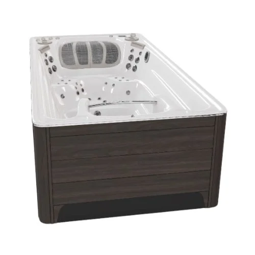 executive collection down side view of swim spa