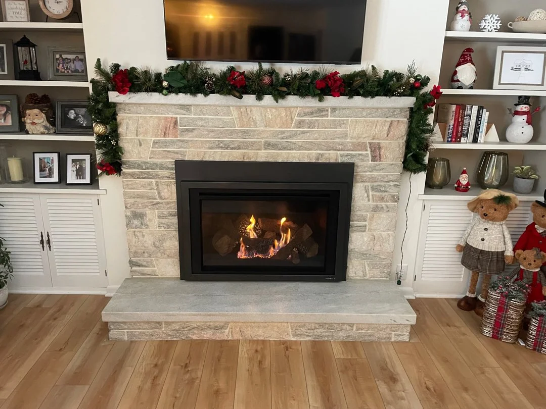 gas insert with brick surround