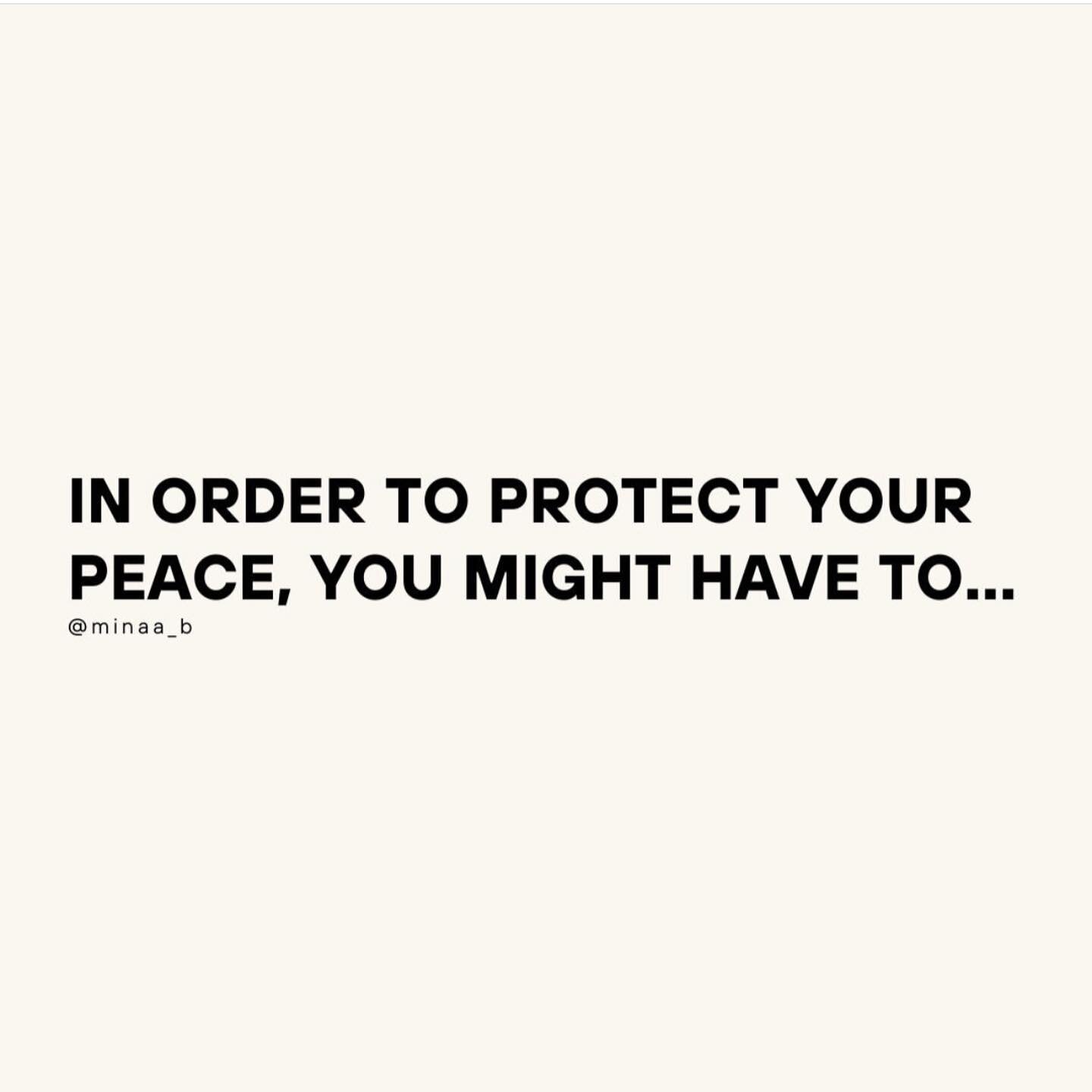 Protecting your peace requires you to date boundaries with yourself. You have to be willing to acknowledge what you will tolerate and what you will not. 

How are you protecting your peace today?

#mindflwithminaa 
-
My book, Owning Our Struggles, is