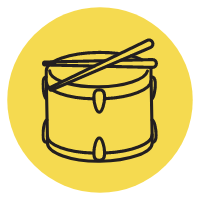 Drum Icon for Drum Lessons in Surrey, Langley, White Rock and Delta BC