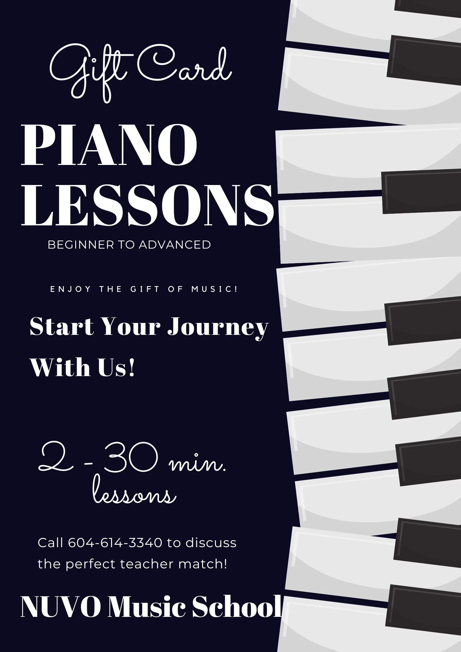 Gift Card - Piano Lessons