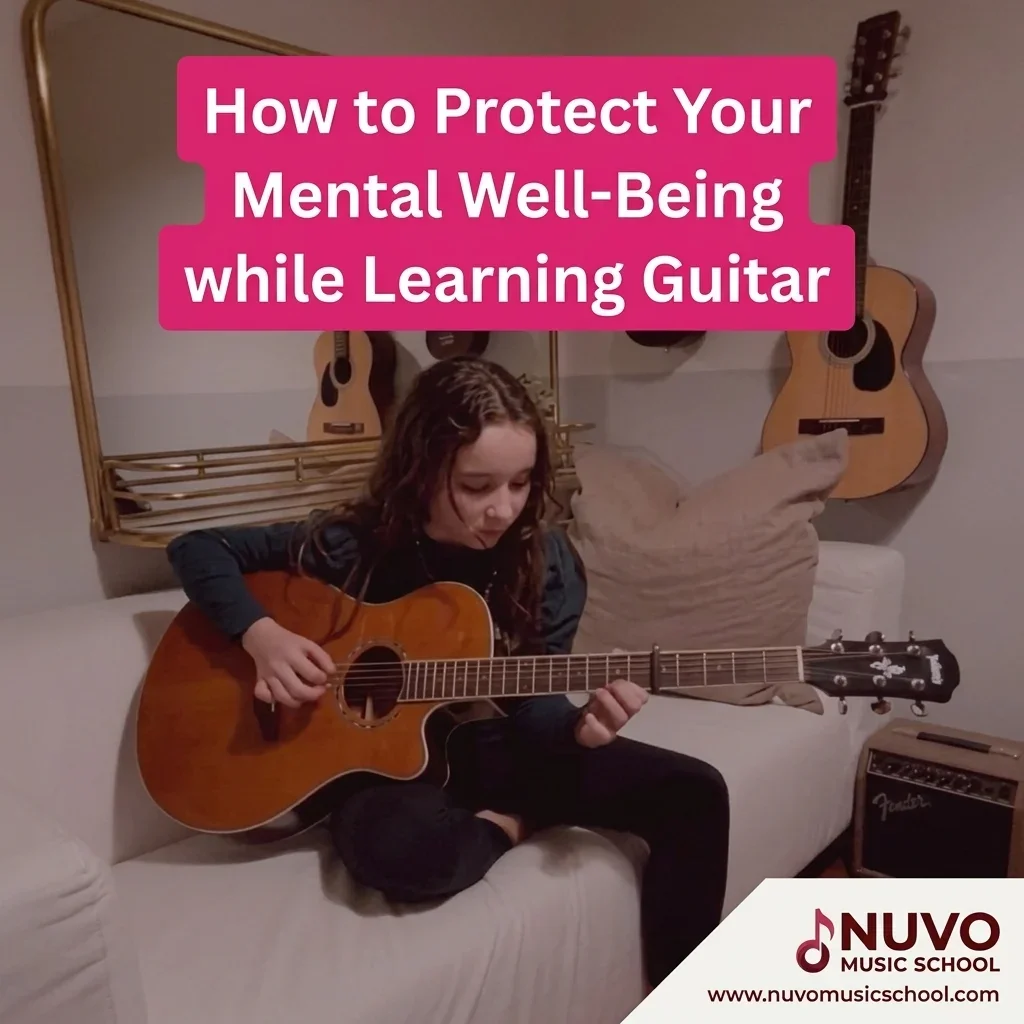Guitar Students of NUVO Music School in Langley is playing guitar